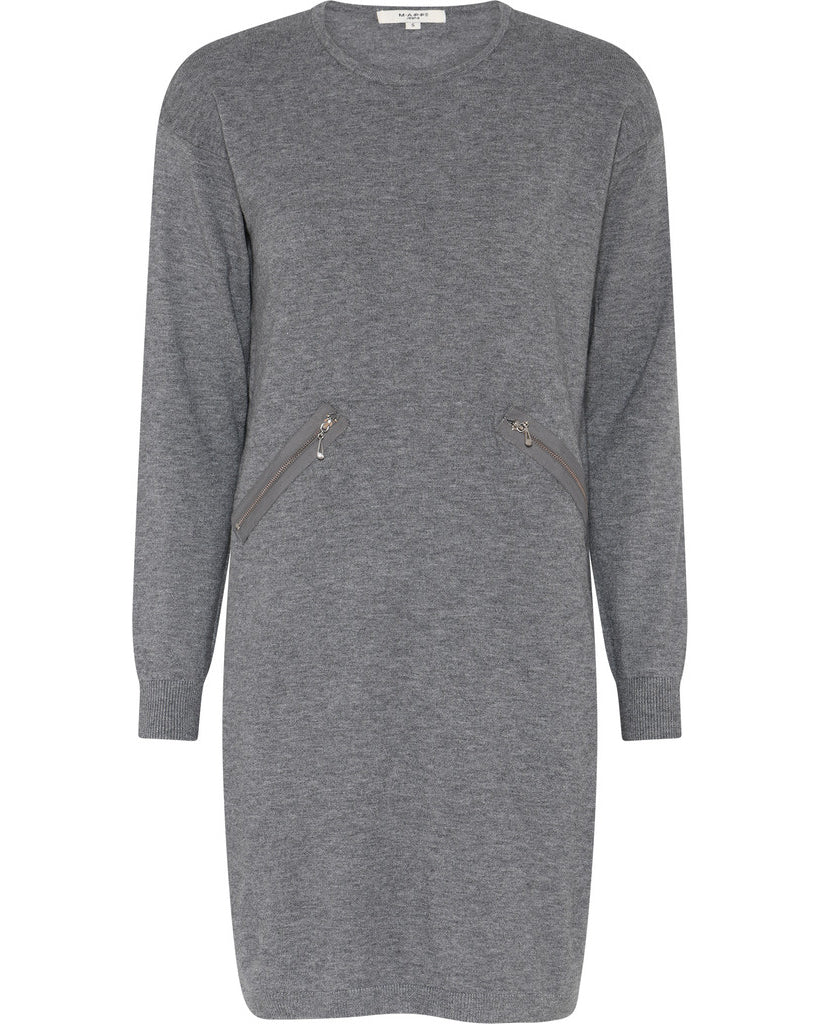 MAPP ROMA TRINE DRESS KNITWEAR 253 LIGHT GREY MELANGE