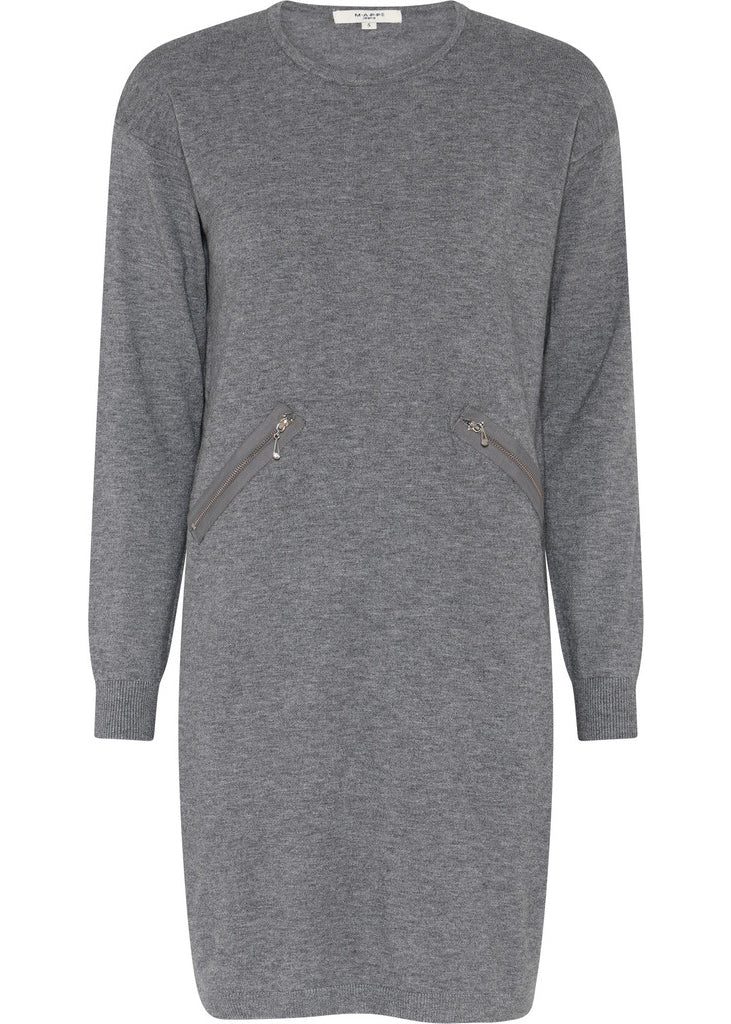 MAPP ROMA TRINE DRESS KNITWEAR 253 LIGHT GREY MELANGE