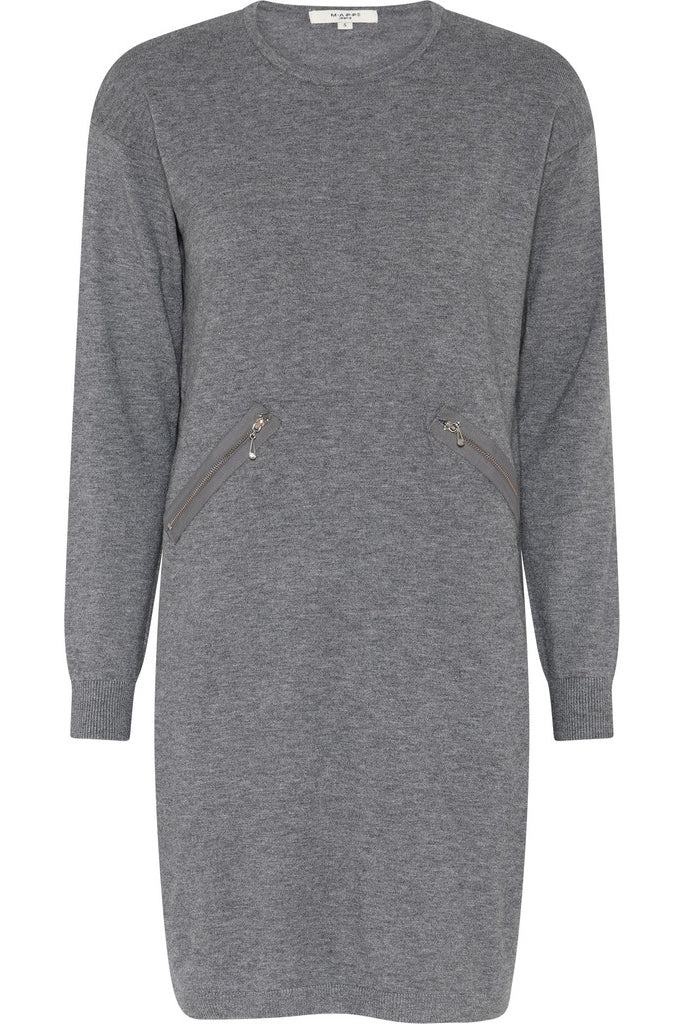 MAPP ROMA TRINE DRESS KNITWEAR 253 LIGHT GREY MELANGE