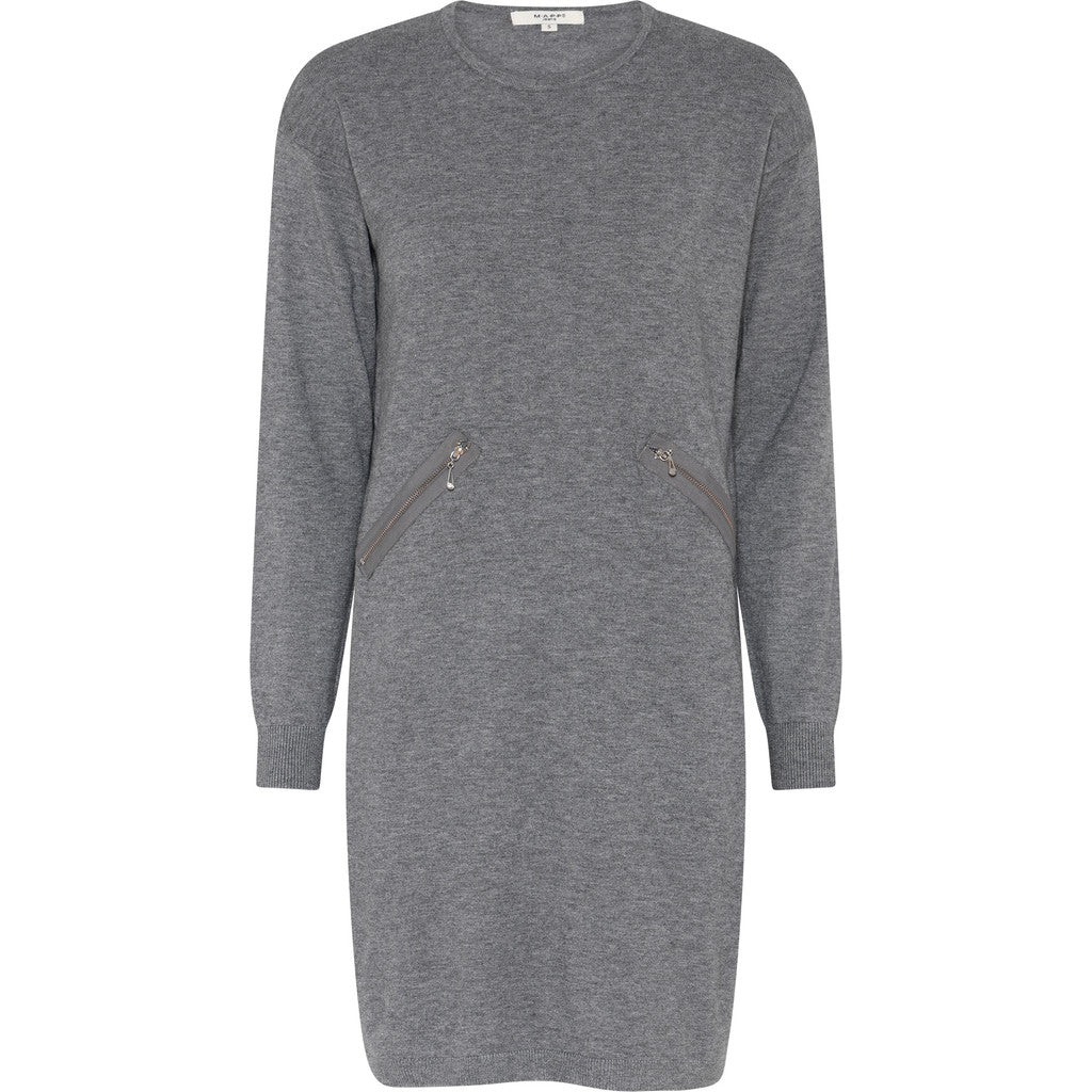 MAPP ROMA TRINE DRESS KNITWEAR 253 LIGHT GREY MELANGE
