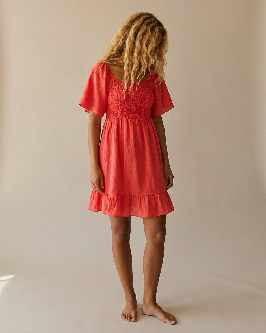 MOONDUST SARA GAGE ROSE SHORT DRESS DRESS/JUMPSUIT