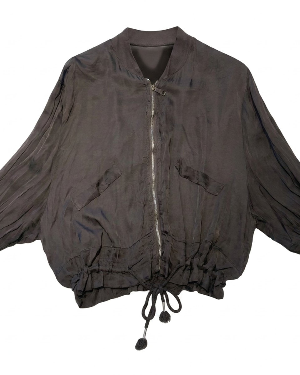 MOONDUST SATIN JACKET OUTERWEAR 129 CHOCOLATE