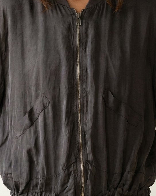 MOONDUST SATIN JACKET OUTERWEAR 129 CHOCOLATE
