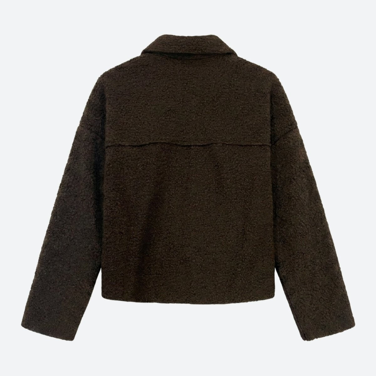 MOONDUST SHORT CURLY JACKET KNITWEAR 129 CHOCOLATE