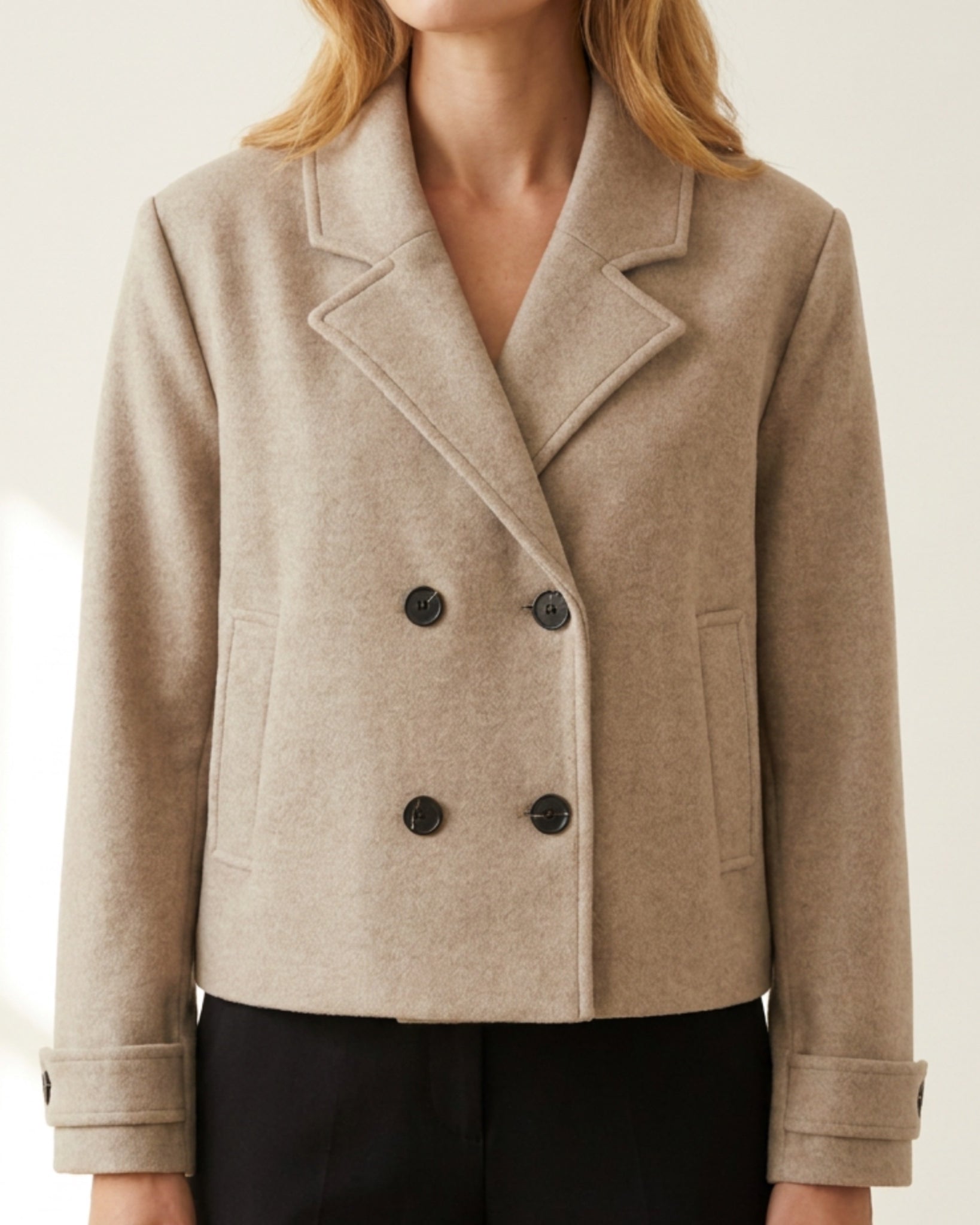 MAPP SHORT TRENCH WOOL JACKET OUTERWEAR 135 EARTH