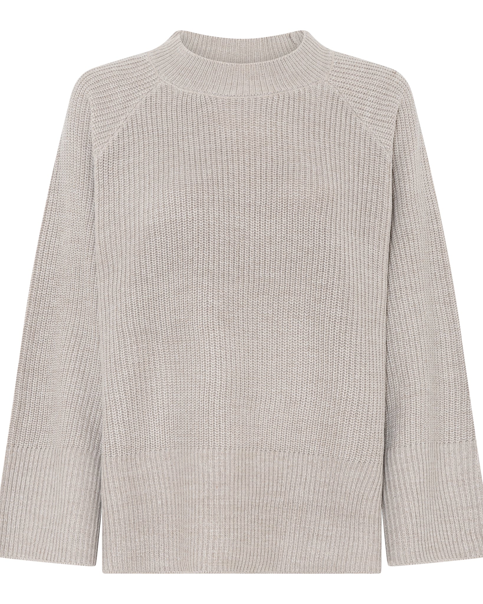 MAPP SIA RIB UNI BLOUSE KNITWEAR 227 LIGHT SAND MELANGE