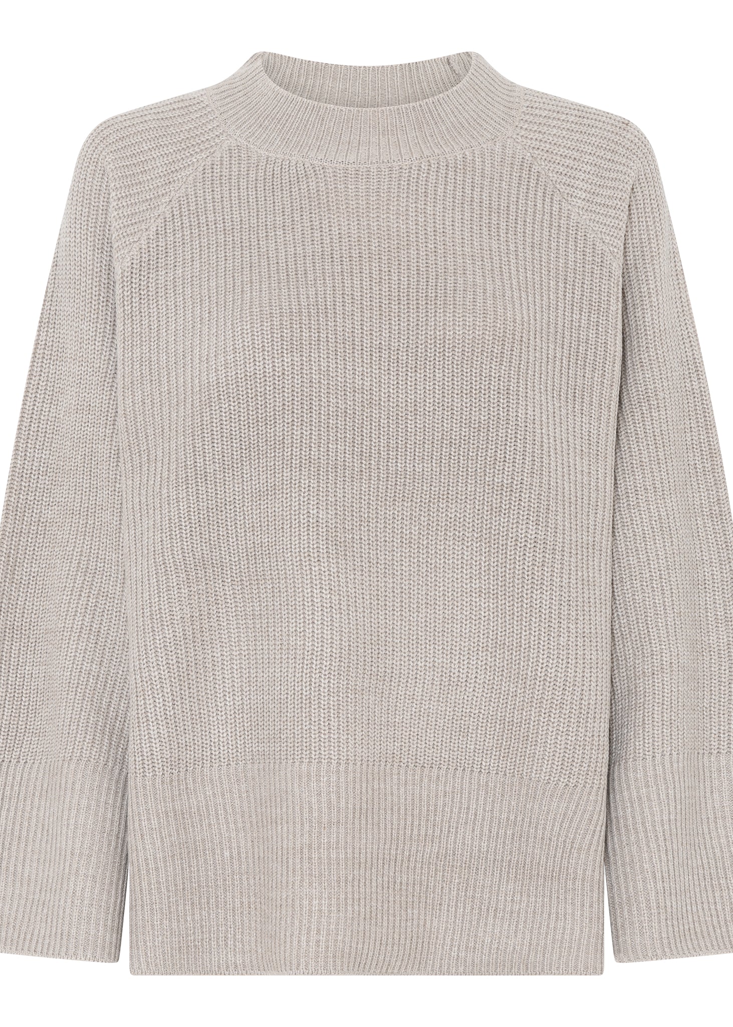 MAPP SIA RIB UNI BLOUSE KNITWEAR 227 LIGHT SAND MELANGE