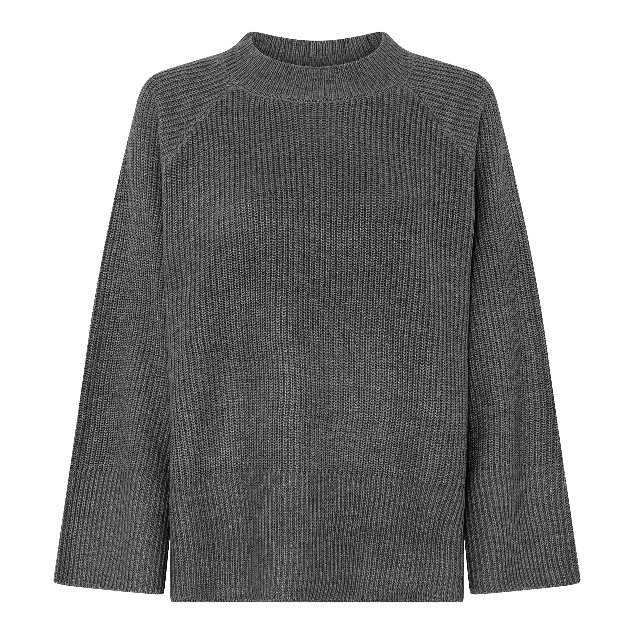 MAPP SIA RIB UNI BLOUSE KNITWEAR 254 DARK GREY MELANGE