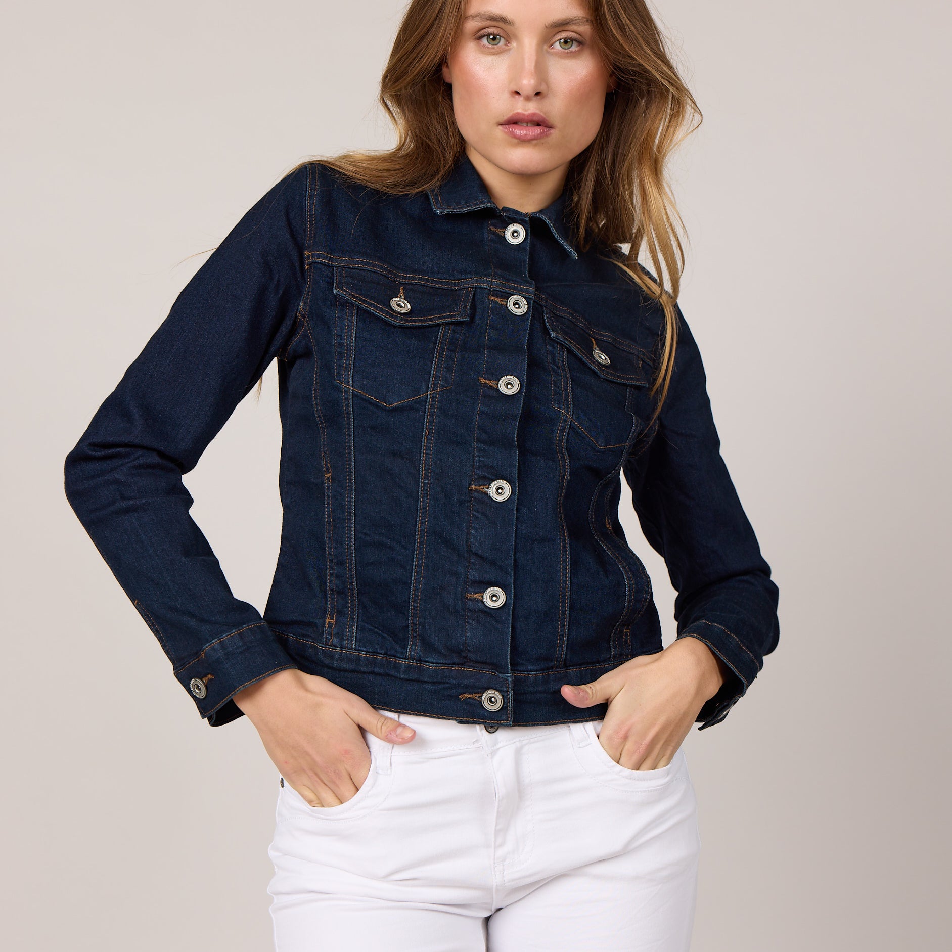 MARC LAUGE SINCE DENIM JACKET OUTERWEAR 9696 BLUE DENIM USED