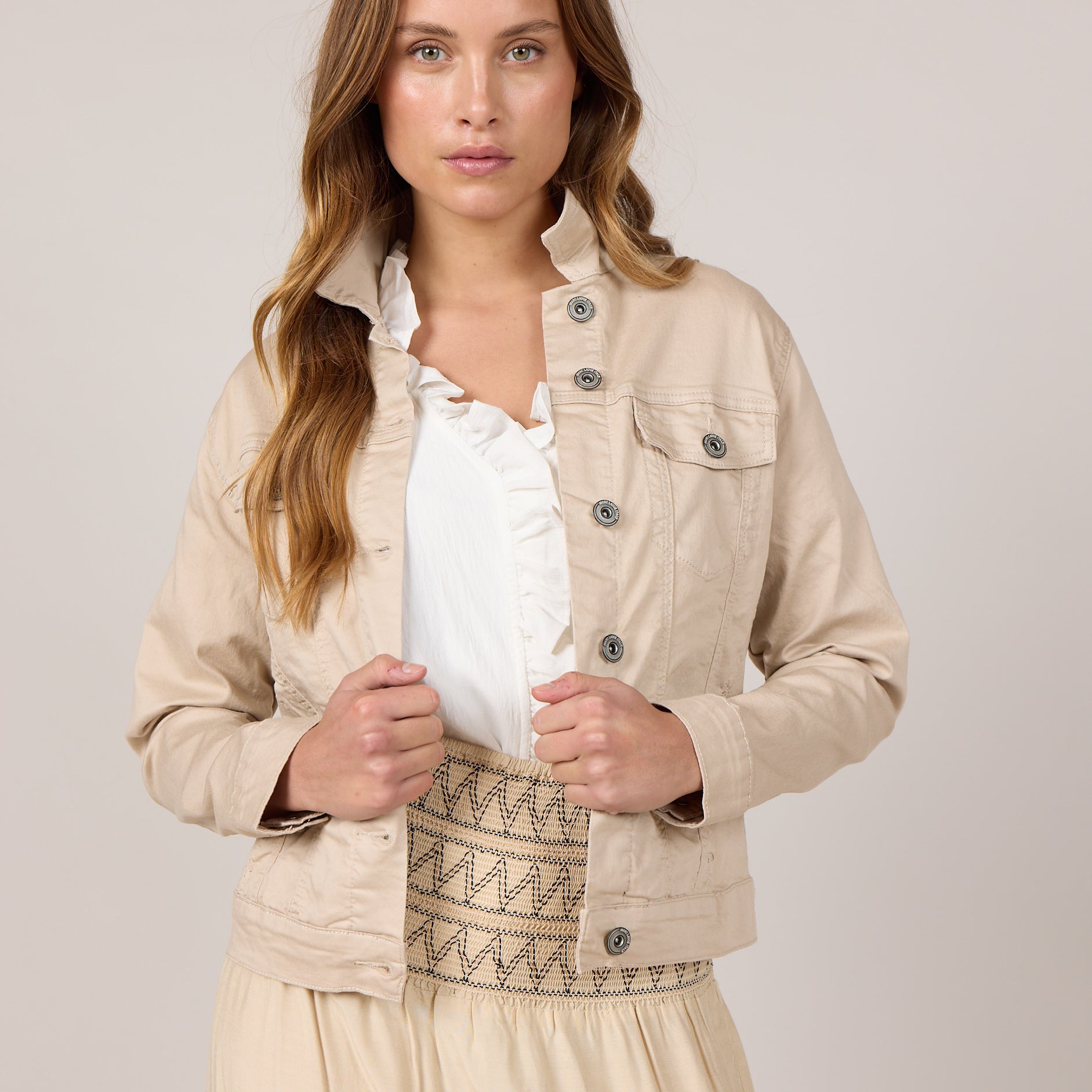 MARC LAUGE SINCE TWILL JACKET OUTERWEAR 27 SAND