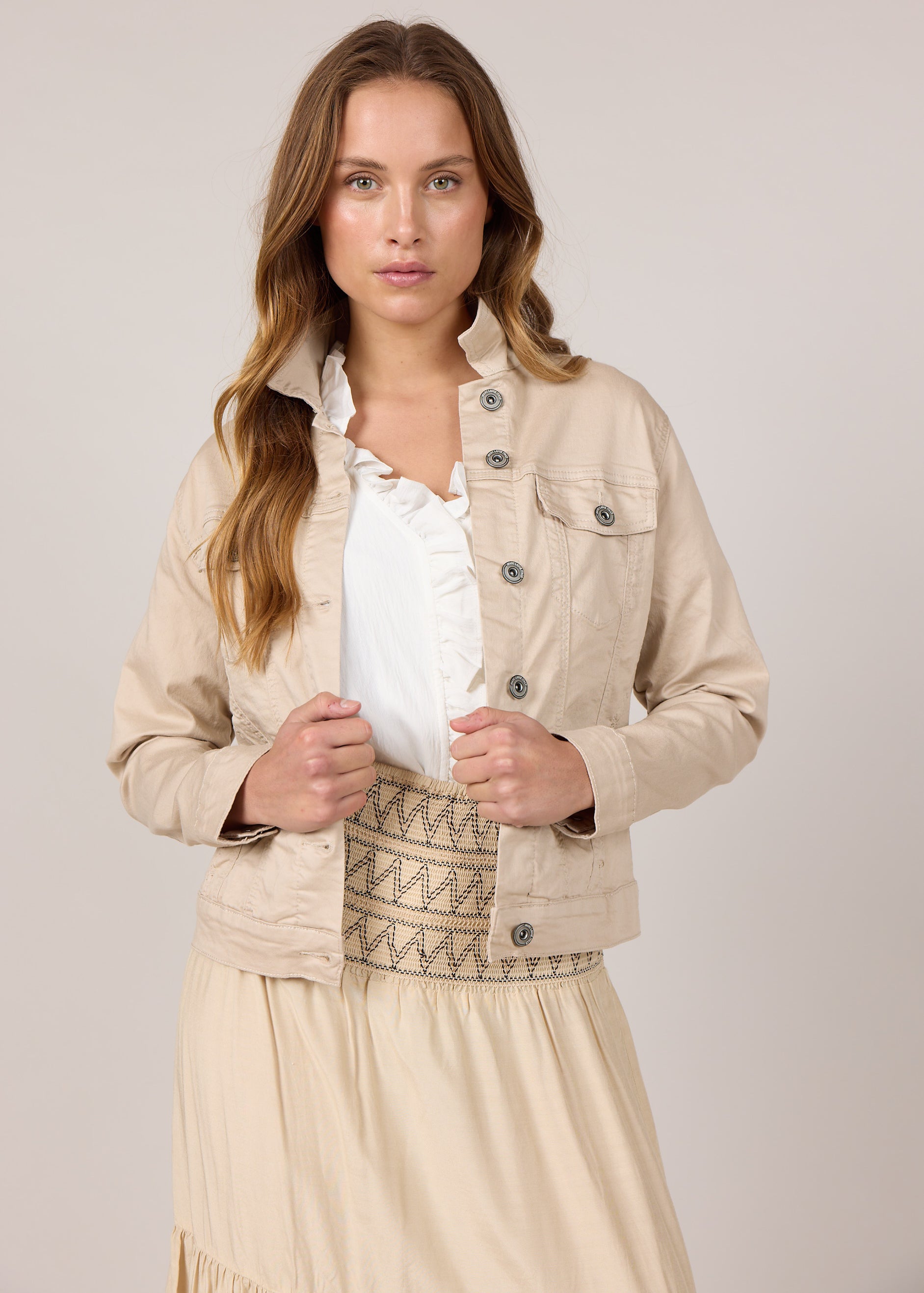 MARC LAUGE SINCE TWILL JACKET OUTERWEAR 27 SAND