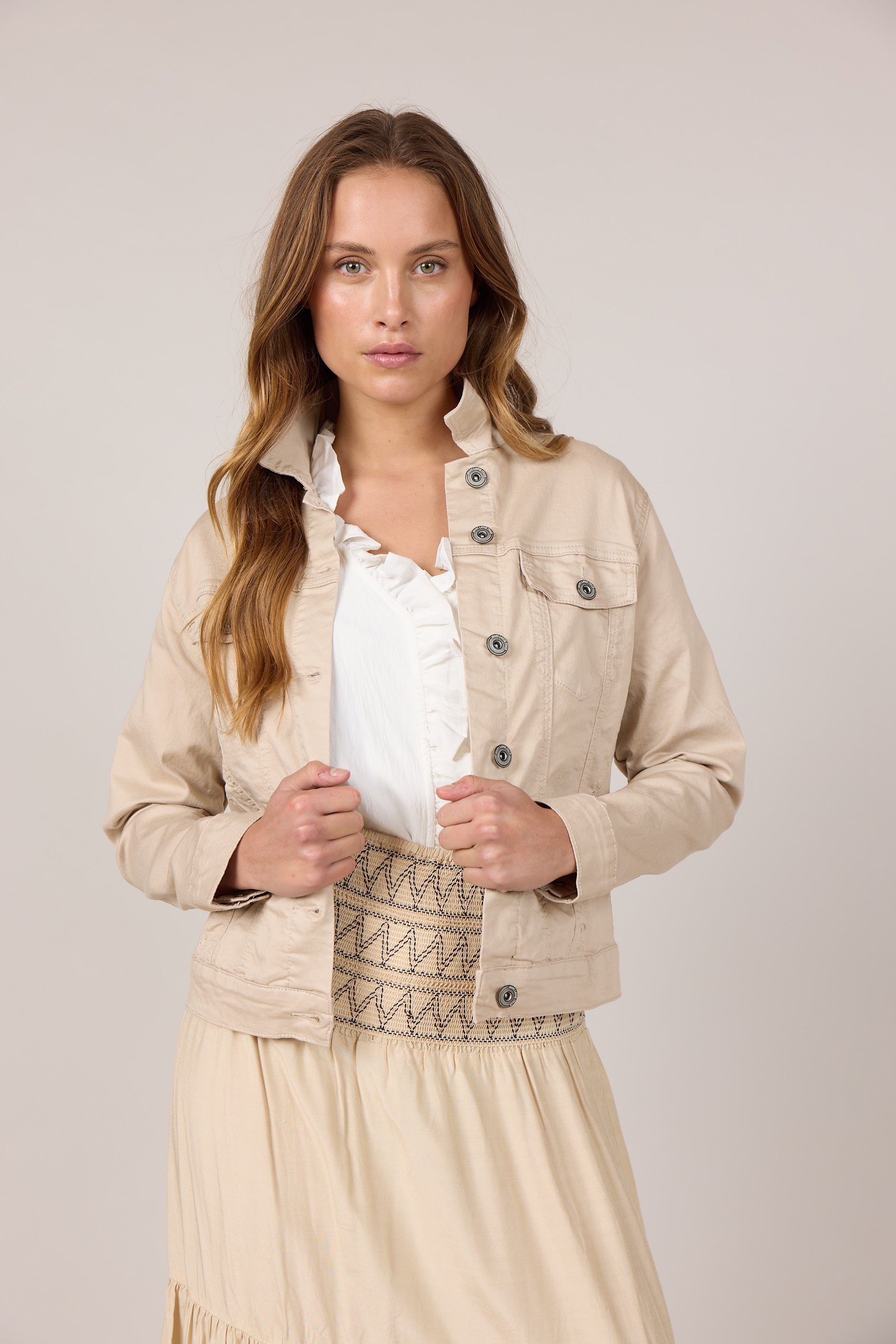 MARC LAUGE SINCE TWILL JACKET OUTERWEAR 27 SAND