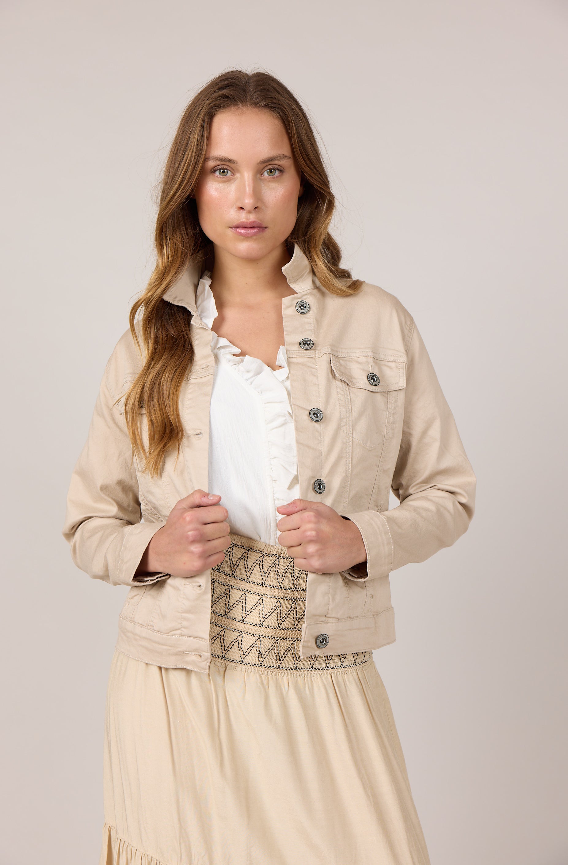 MARC LAUGE SINCE TWILL JACKET OUTERWEAR 27 SAND