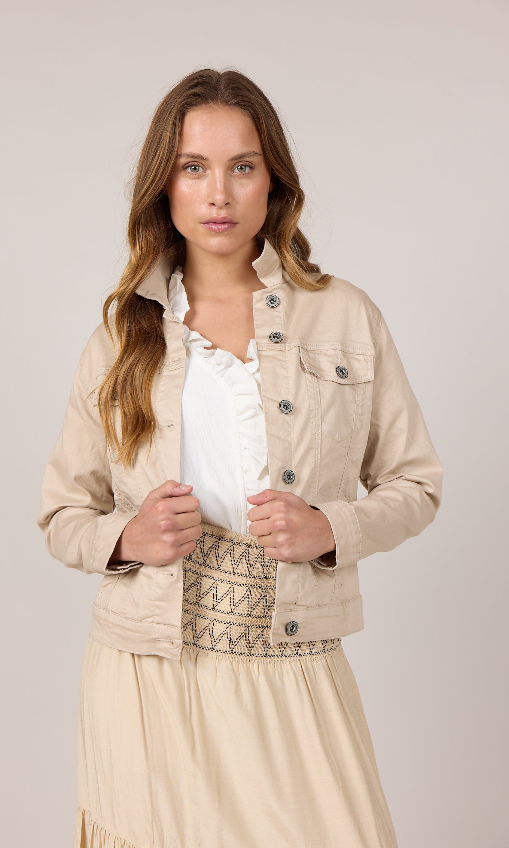 MARC LAUGE SINCE TWILL JACKET OUTERWEAR 27 SAND