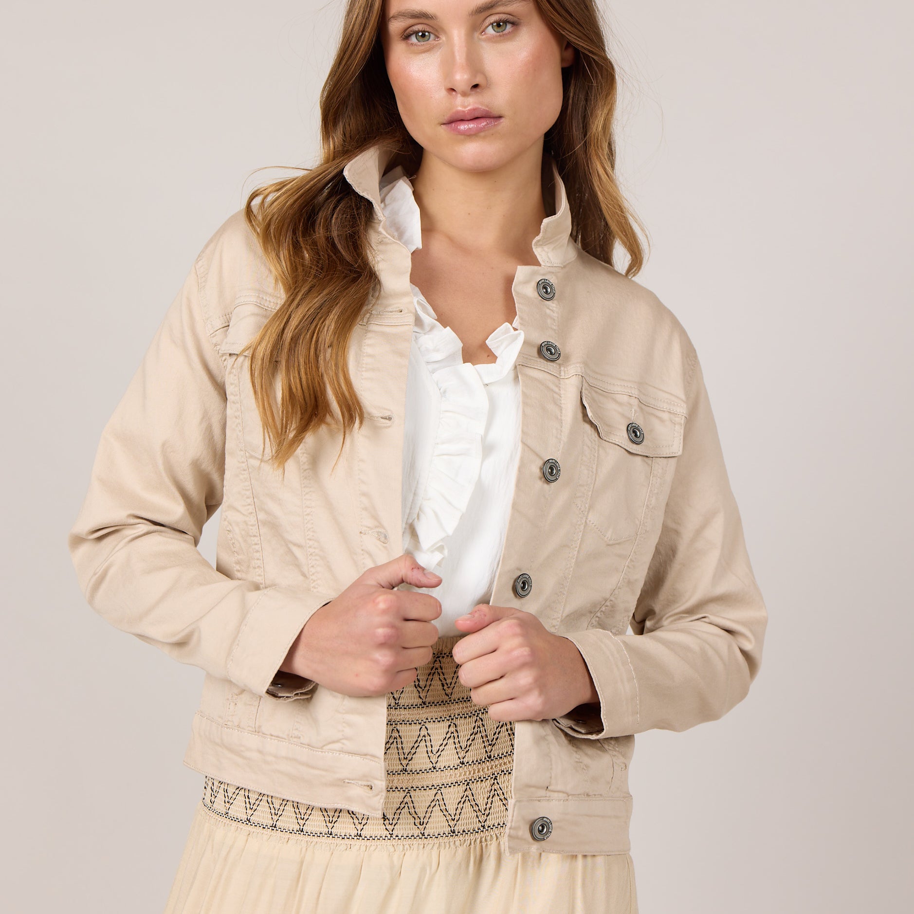 MARC LAUGE SINCE TWILL JACKET OUTERWEAR 27 SAND