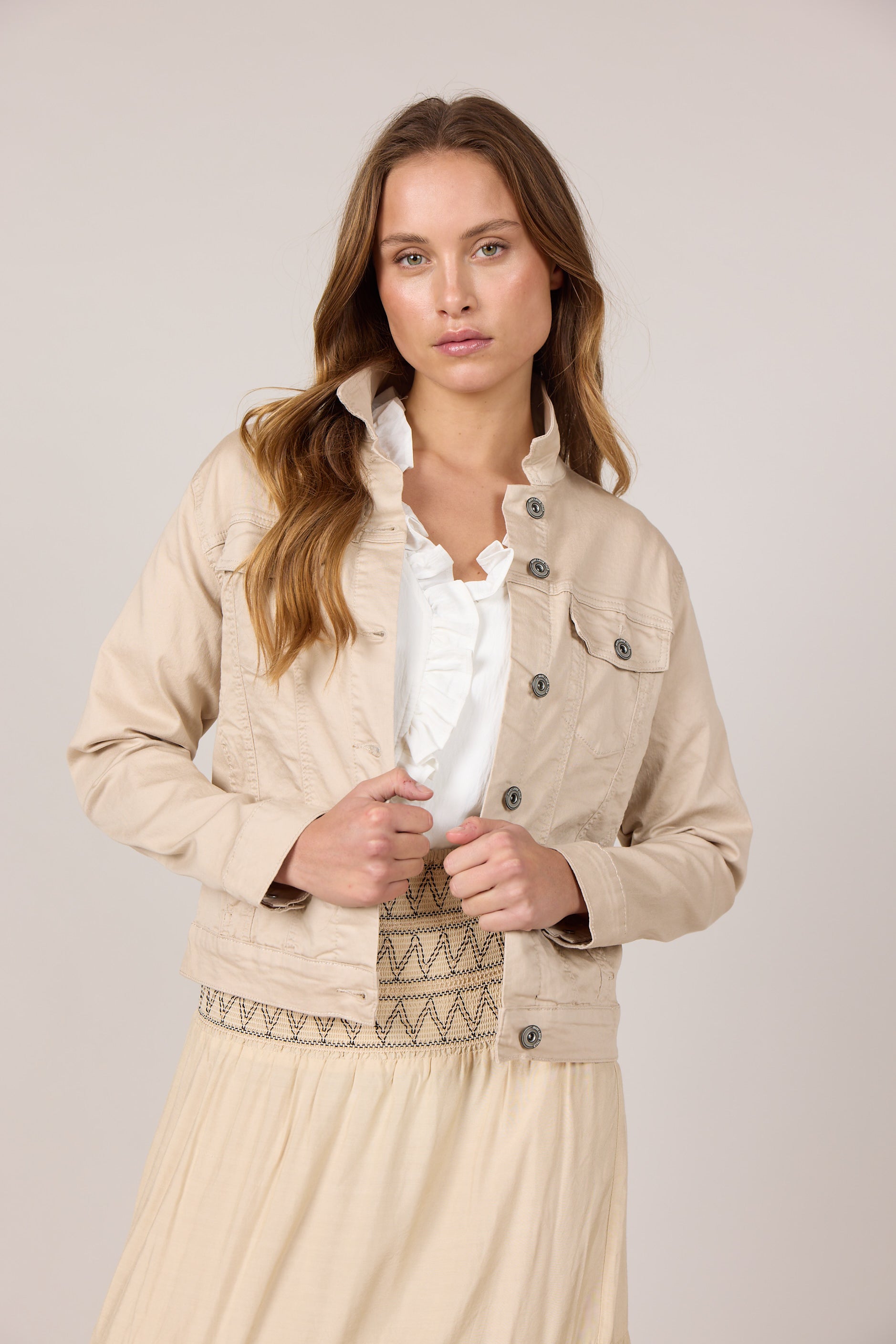 MARC LAUGE SINCE TWILL JACKET OUTERWEAR 27 SAND