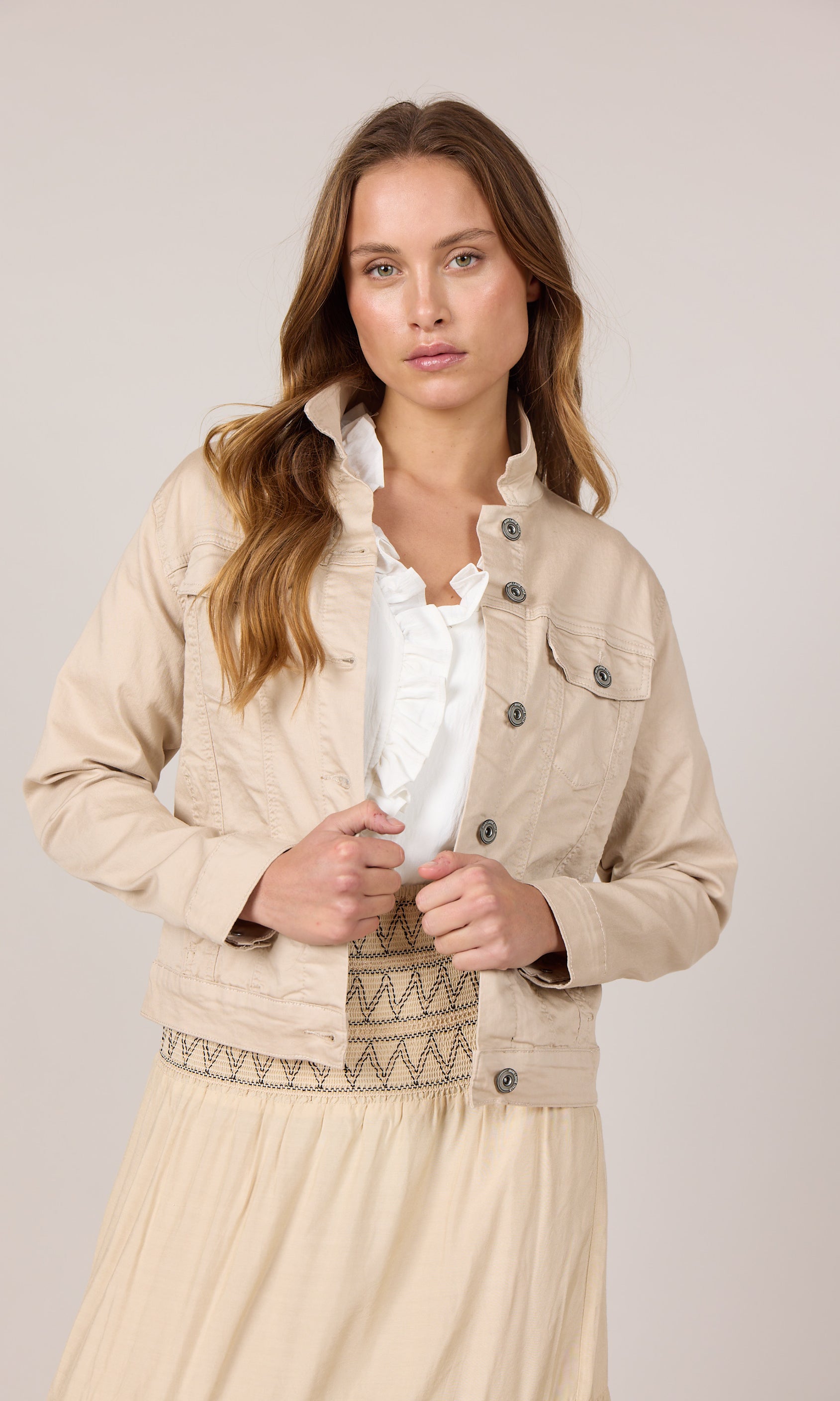 MARC LAUGE SINCE TWILL JACKET OUTERWEAR 27 SAND