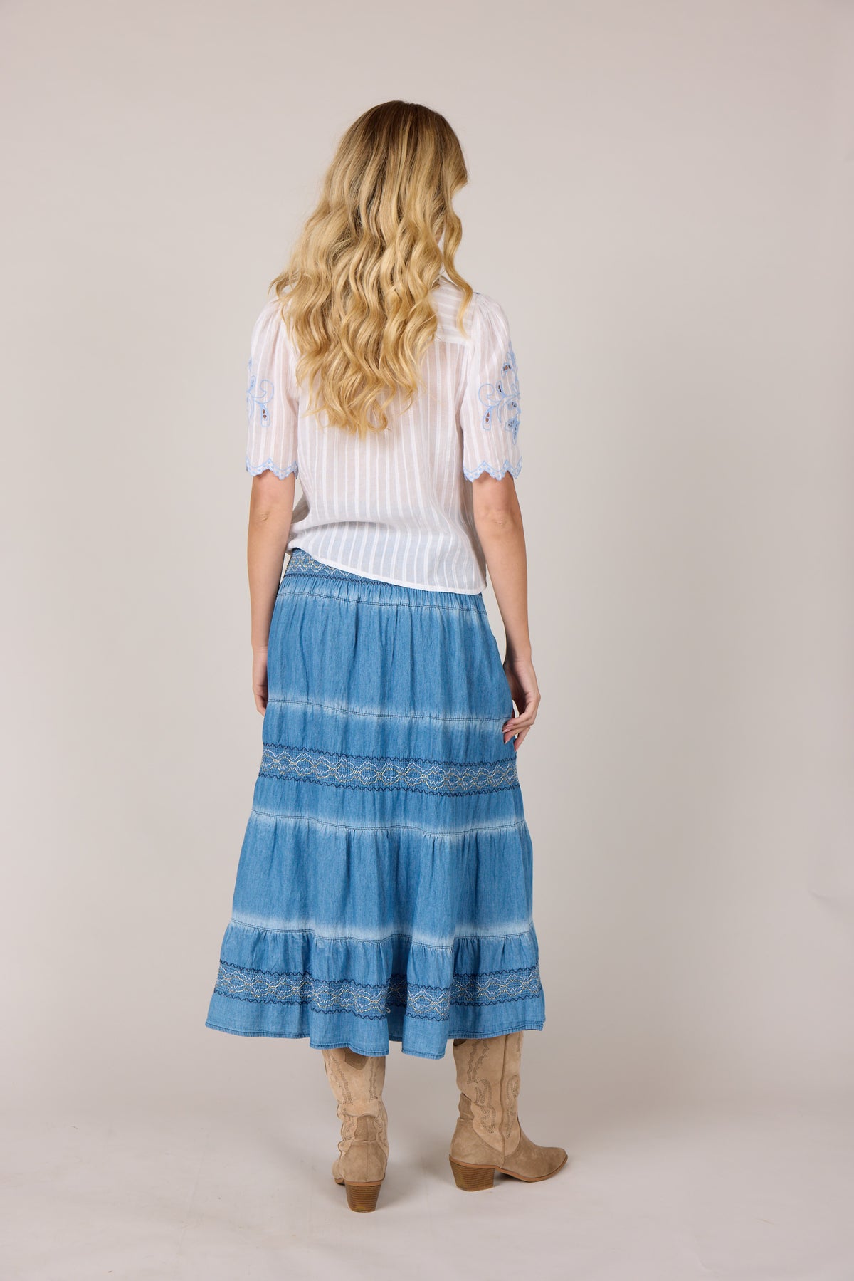 MAPP SMOCK TENCEL SKIRT SHORTS/SKIRT 9396 DENIM USED