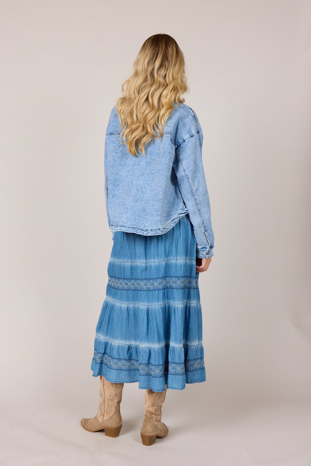 MAPP SMOCK TENCEL SKIRT SHORTS/SKIRT 9396 DENIM USED