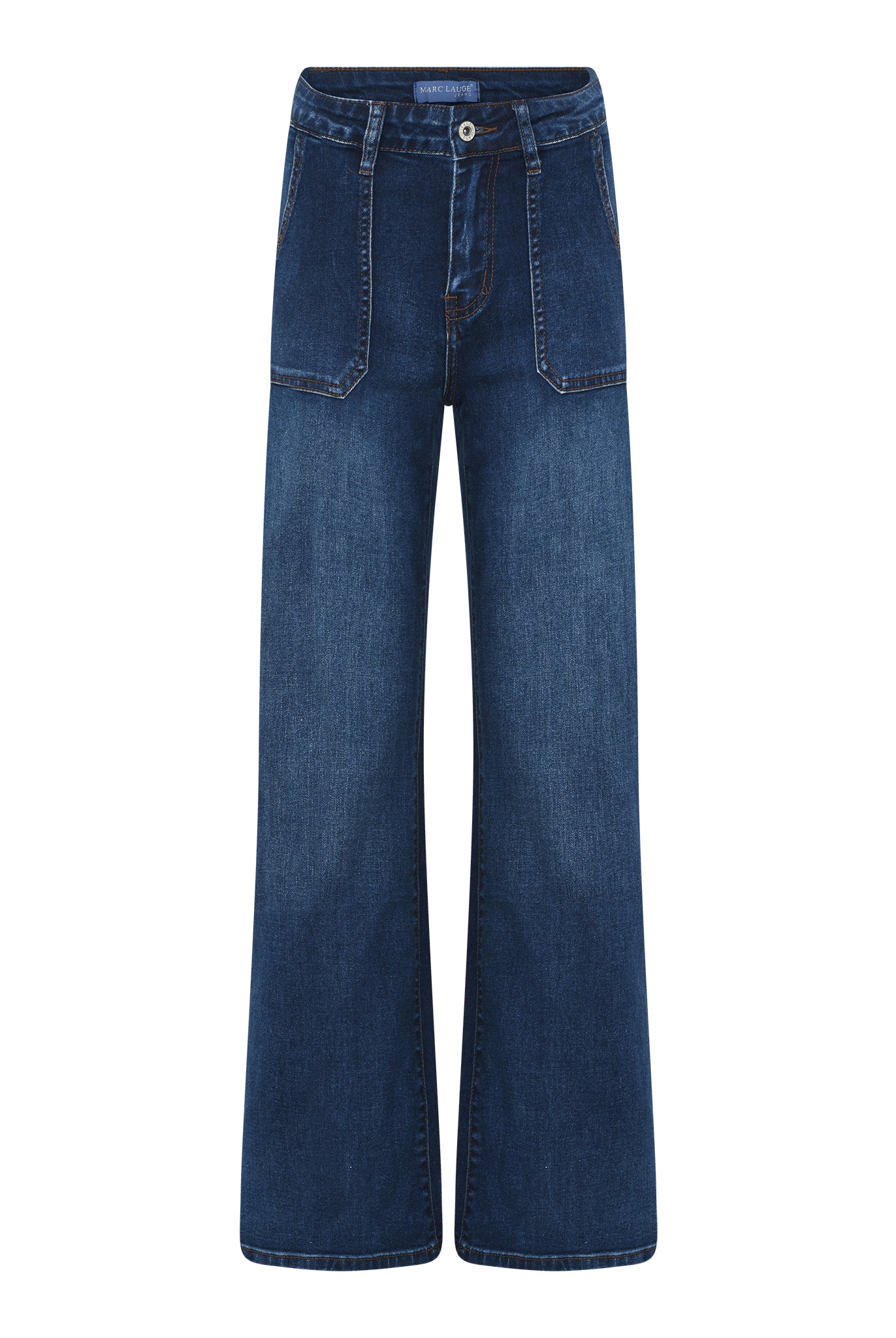 MARC LAUGE SQUARE POCKET JEANS DENIM/TWILL 9696 BLUE DENIM USED