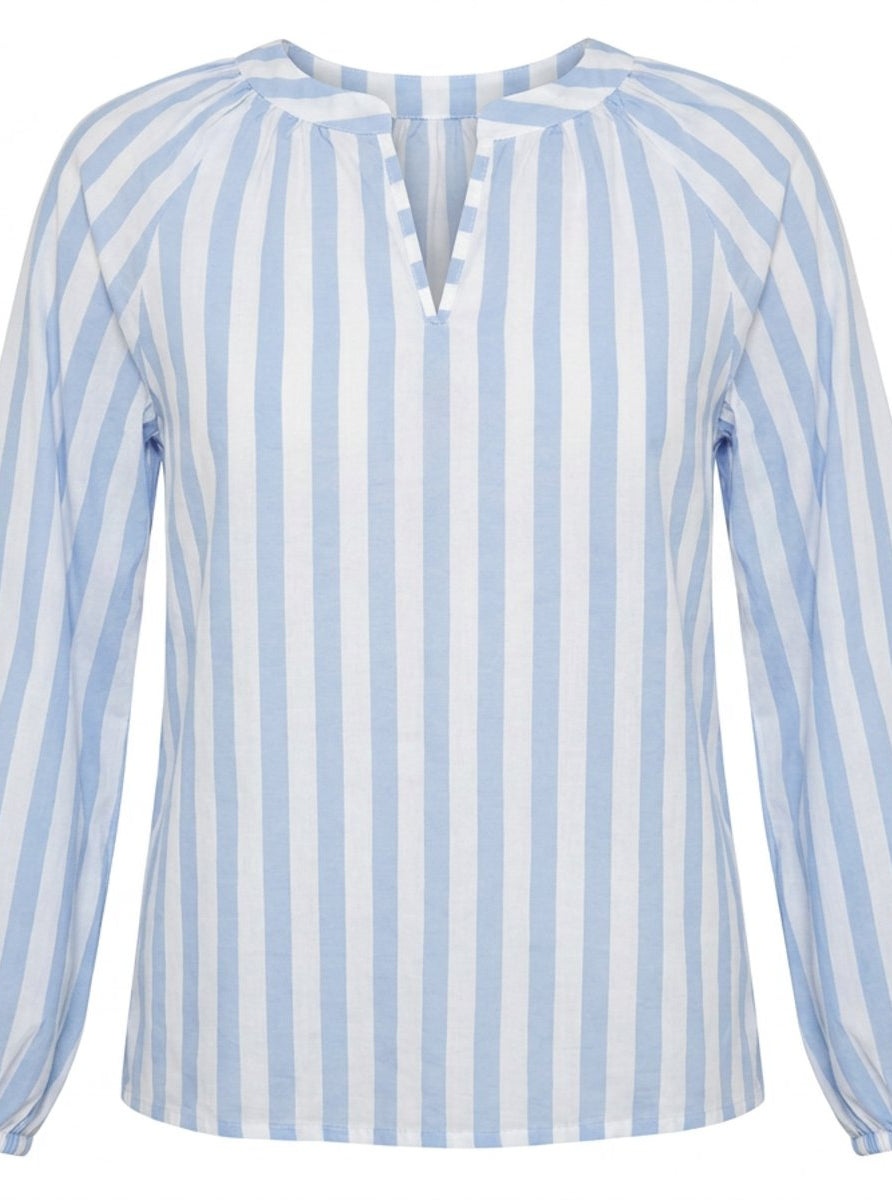 MAPP STRIPE BLOUSE BLOUSE/SHIRT 107 SOFT BLUE