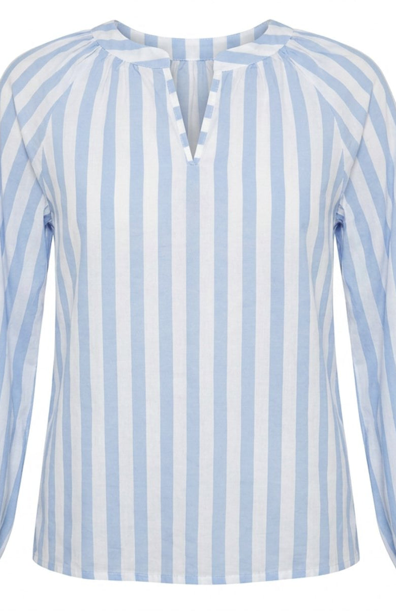 MAPP STRIPE BLOUSE BLOUSE/SHIRT 107 SOFT BLUE