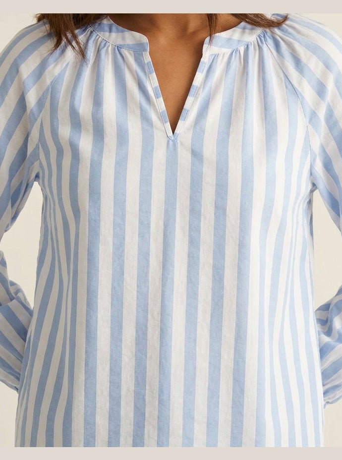 MAPP STRIPE BLOUSE BLOUSE/SHIRT 107 SOFT BLUE
