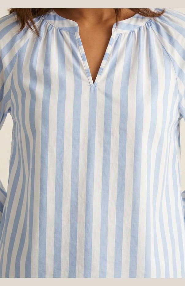 MAPP STRIPE BLOUSE BLOUSE/SHIRT 107 SOFT BLUE
