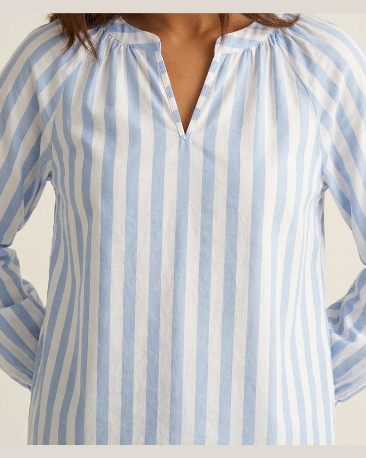 MAPP STRIPE BLOUSE BLOUSE/SHIRT 107 SOFT BLUE