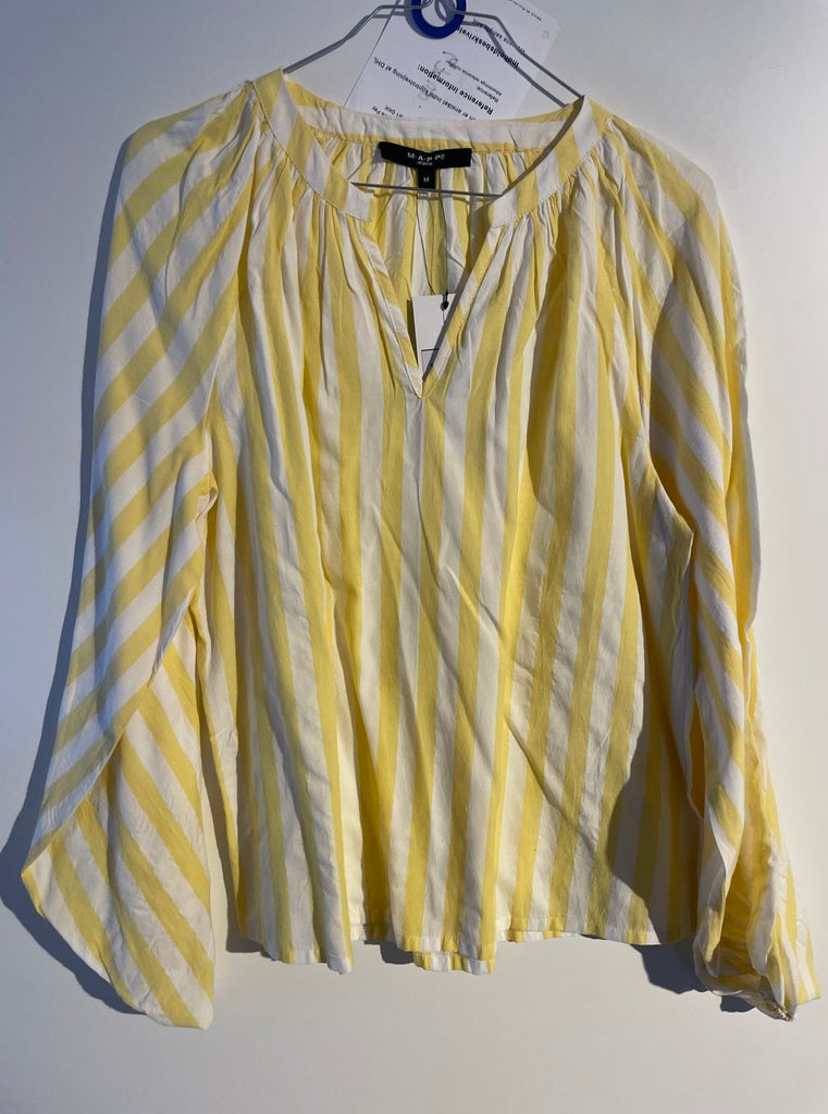 MAPP STRIPE BLOUSE BLOUSE/SHIRT 141 SOFT YELLOW