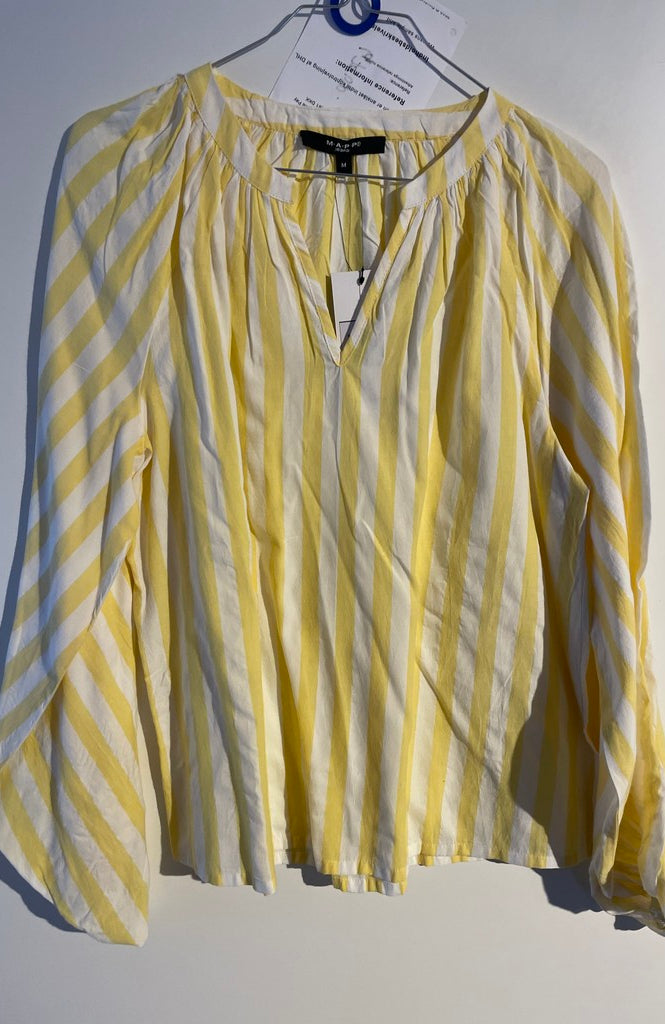 MAPP STRIPE BLOUSE BLOUSE/SHIRT 141 SOFT YELLOW