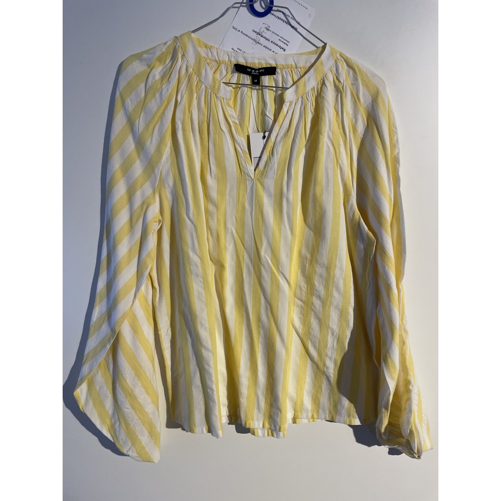MAPP STRIPE BLOUSE BLOUSE/SHIRT 141 SOFT YELLOW