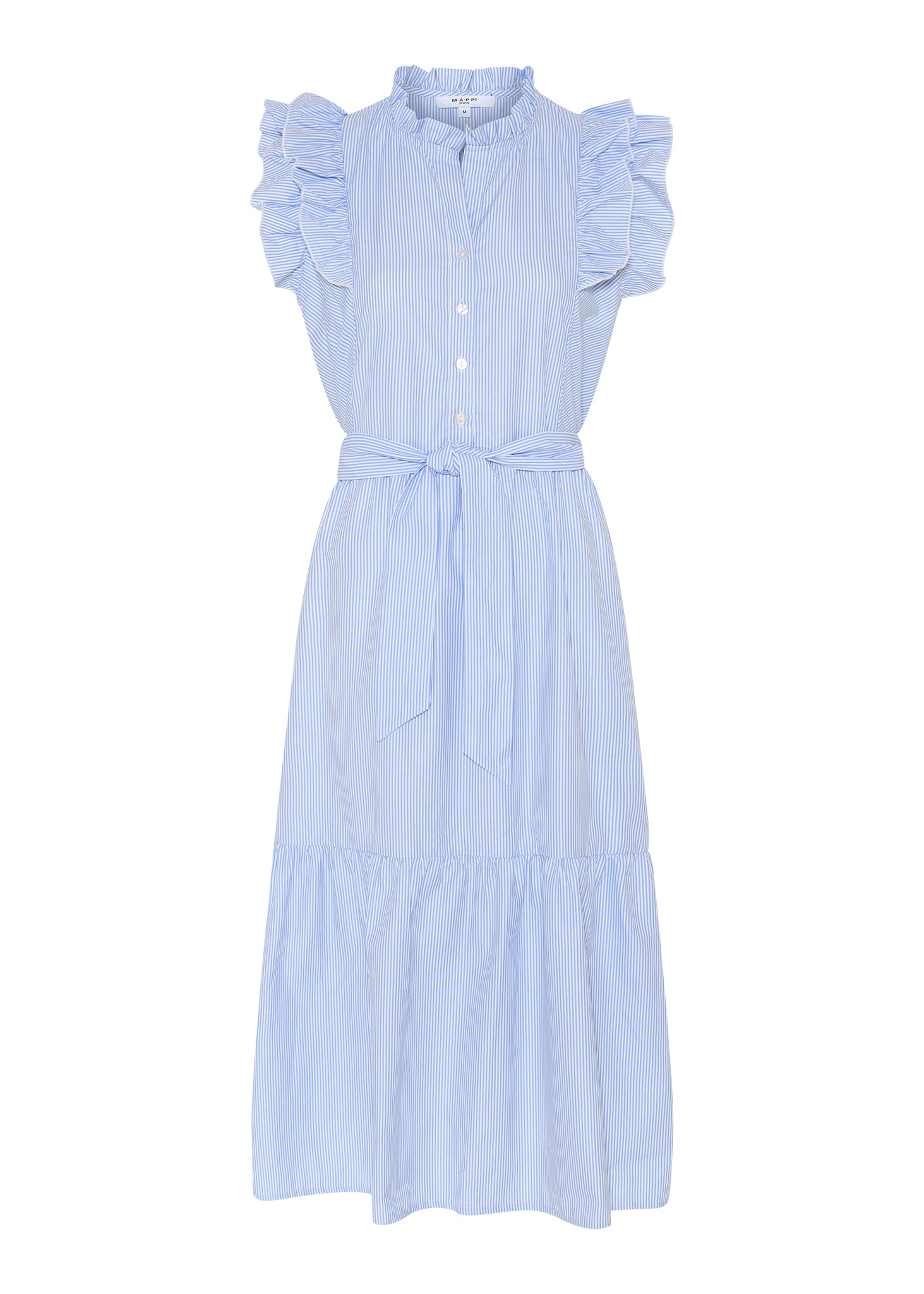 MAPP STRIPE FRILL DRESS DRESS/JUMPSUIT 109 SKY BLUE