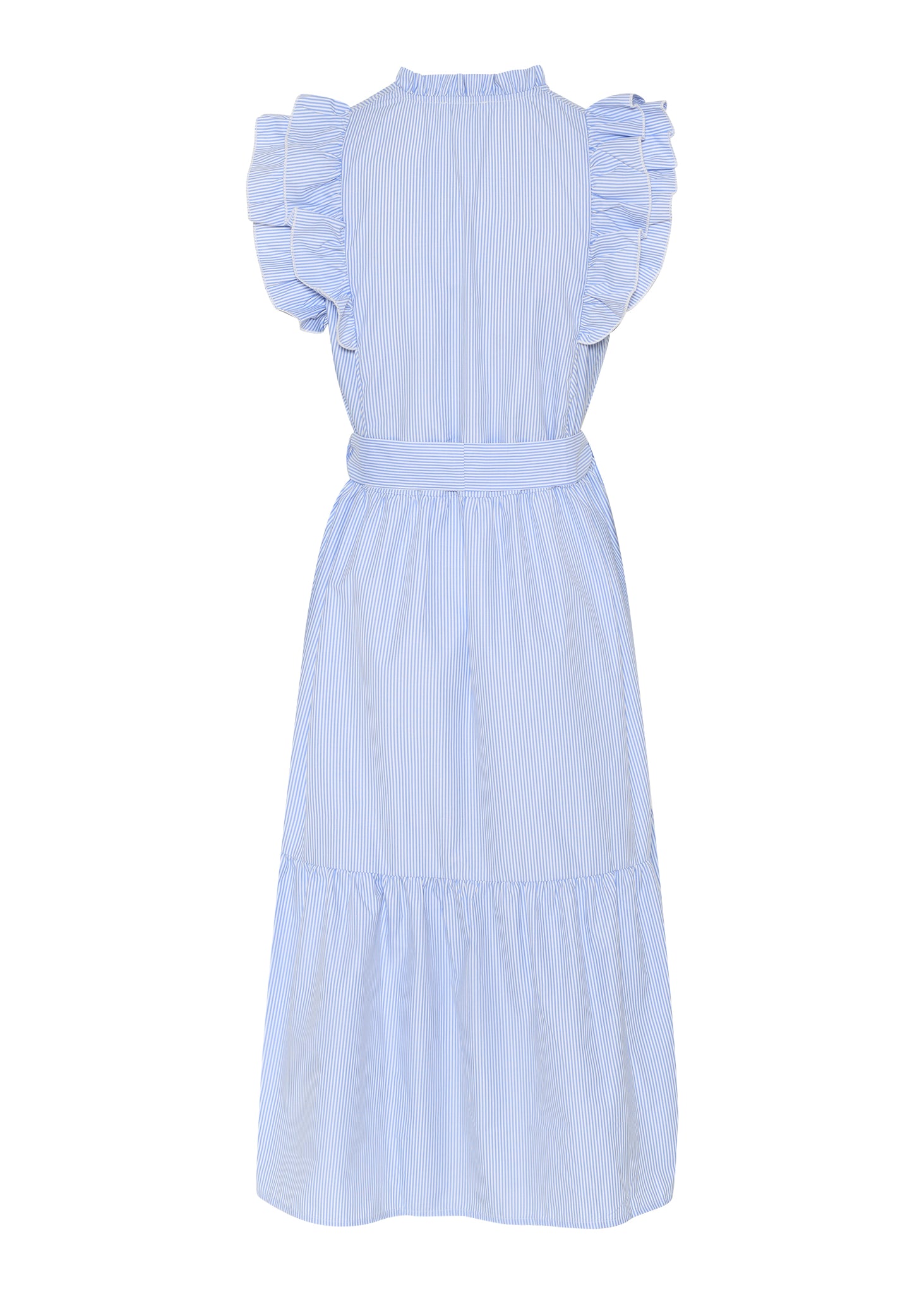 MAPP STRIPE FRILL DRESS DRESS/JUMPSUIT 109 SKY BLUE