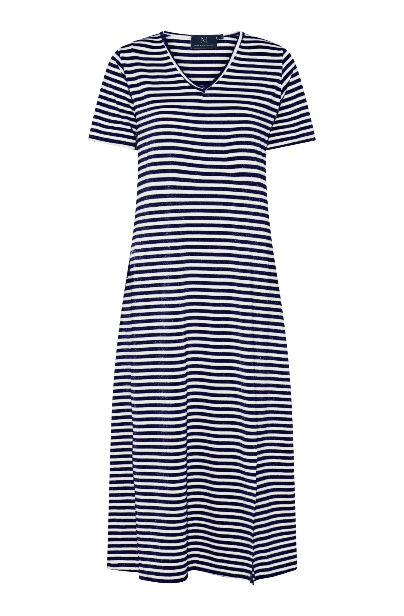 M JEANS STRIPE LUREX DRESS DRESS/JUMPSUIT 104 NAVY