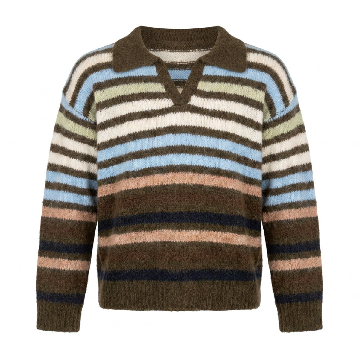 MOONDUST STRIPE POLO KNIT KNITWEAR 645 SALVIE