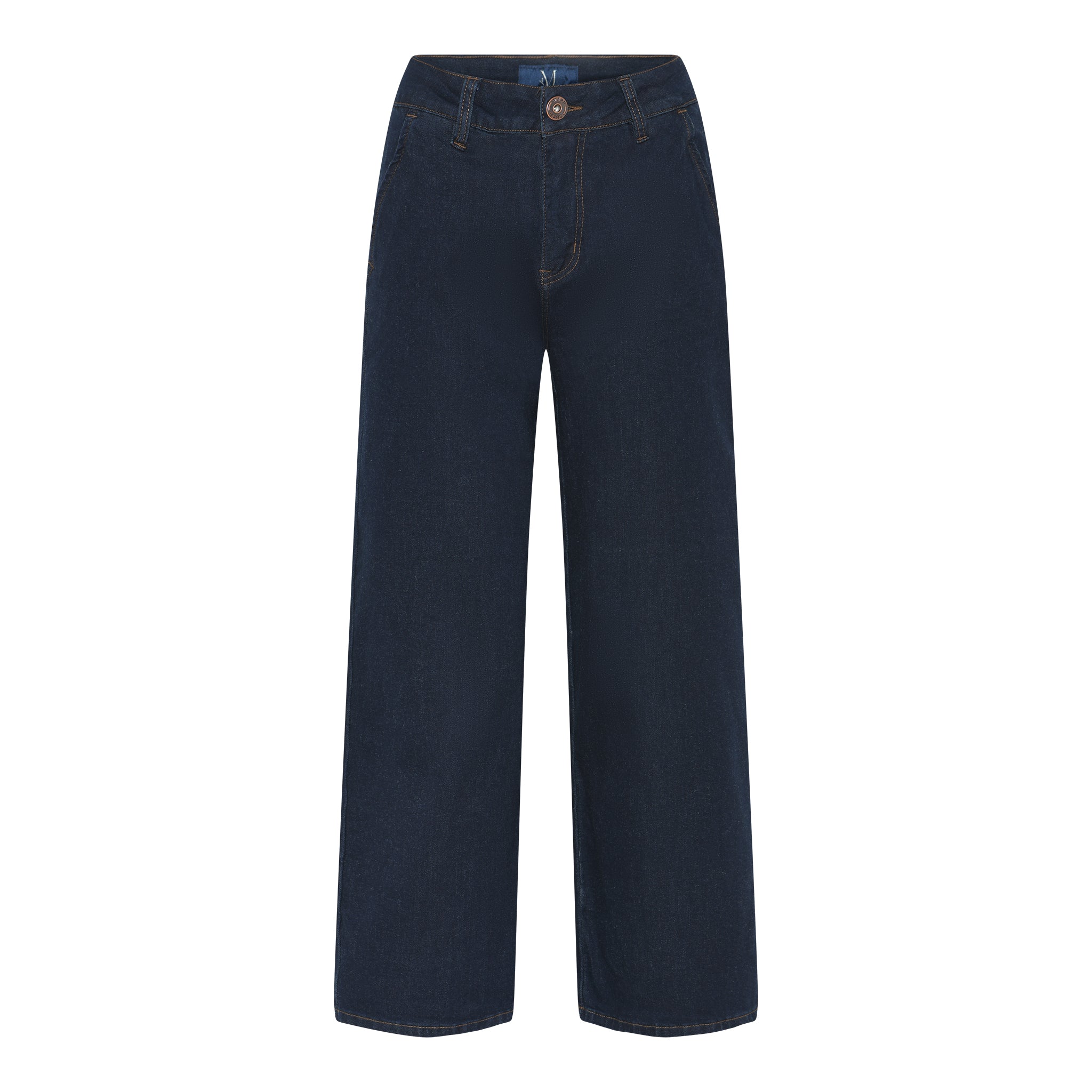 MAPP SUCCI 7/8 FLARE JEANS DENIM/TWILL 98 DARK BLUE