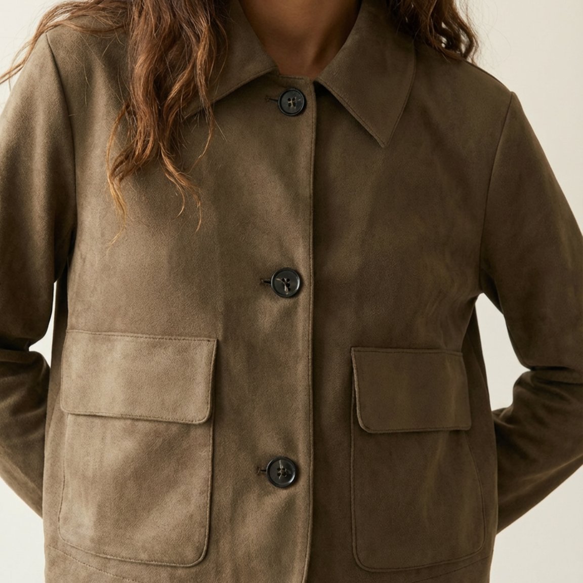 MAPP SUEDE FAKE SHORT JACKET OUTERWEAR 135 EARTH