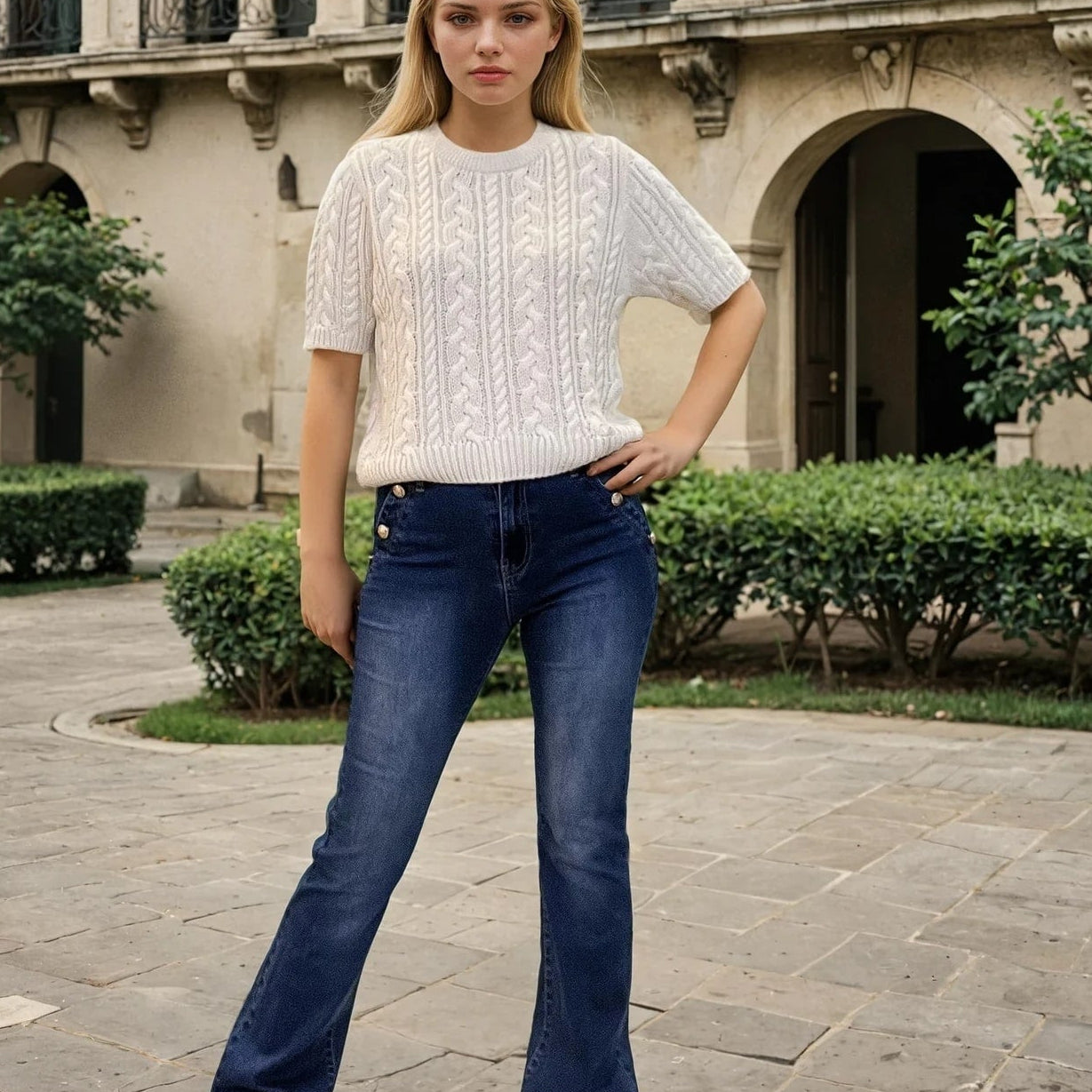 MAPP Sailor Flare Bootcut Denim Jea DENIM/TWILL 9396 DENIM USED