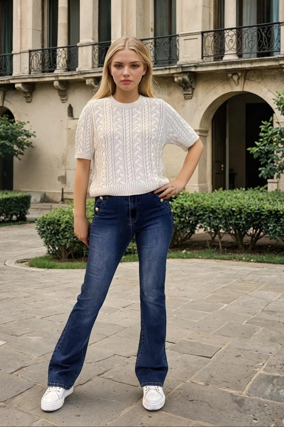 MAPP Sailor Flare Bootcut Denim Jea DENIM/TWILL 9396 DENIM USED