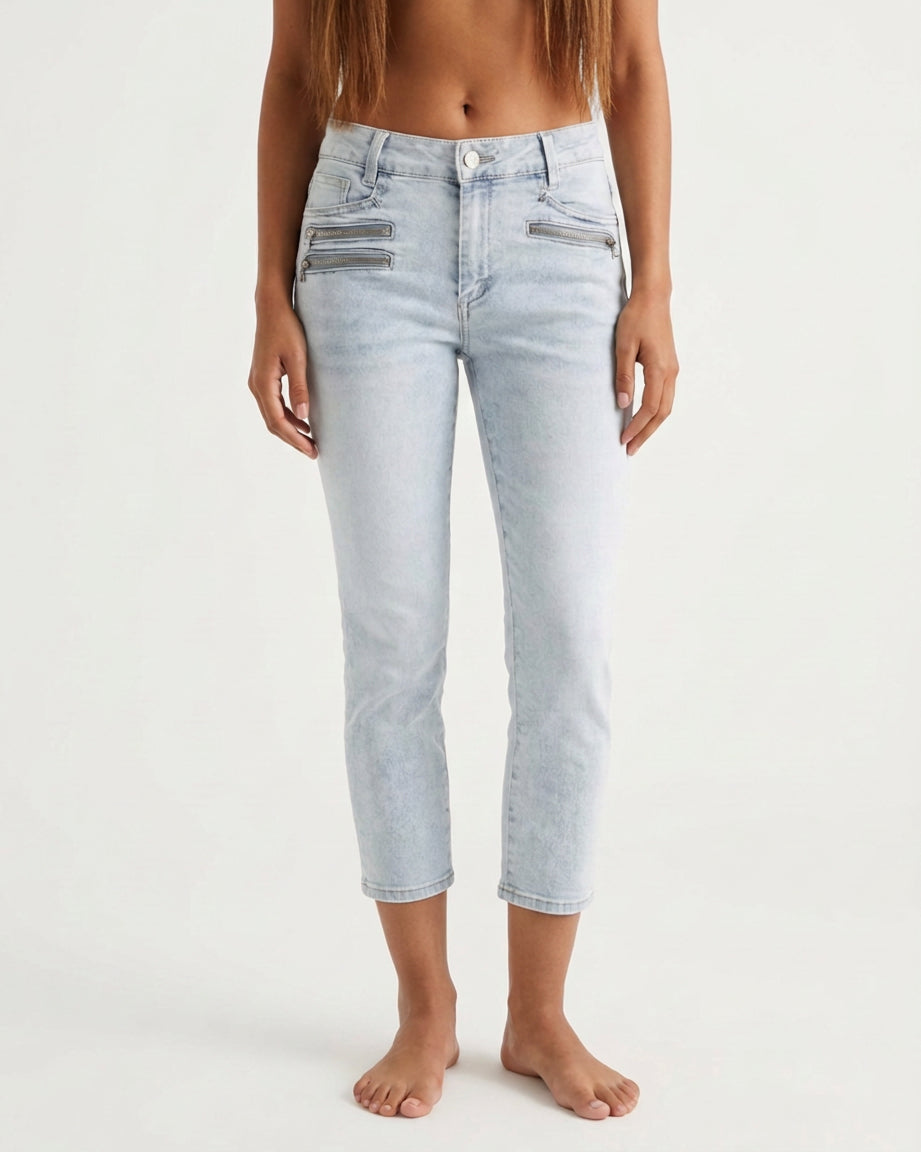 MARC LAUGE Staycy Slim Fit Jeans | Marc Lauge DENIM/TWILL 8996 LIGHT BLUE USED