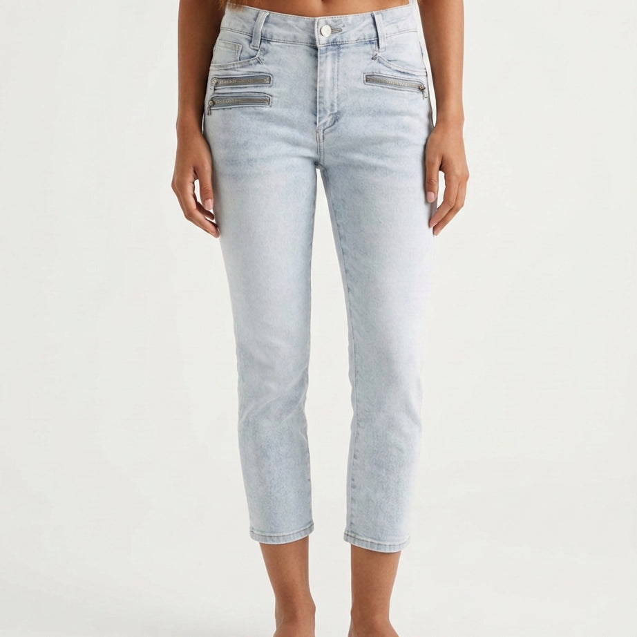 MARC LAUGE Staycy Slim Fit Jeans | Marc Lauge DENIM/TWILL 8996 LIGHT BLUE USED