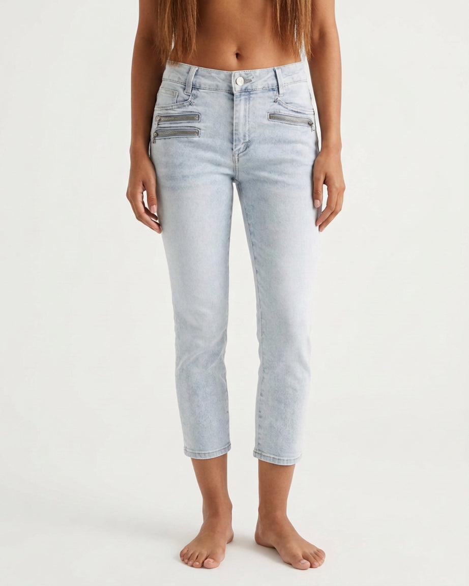 MARC LAUGE Staycy Slim Fit Jeans | Marc Lauge DENIM/TWILL 8996 LIGHT BLUE USED
