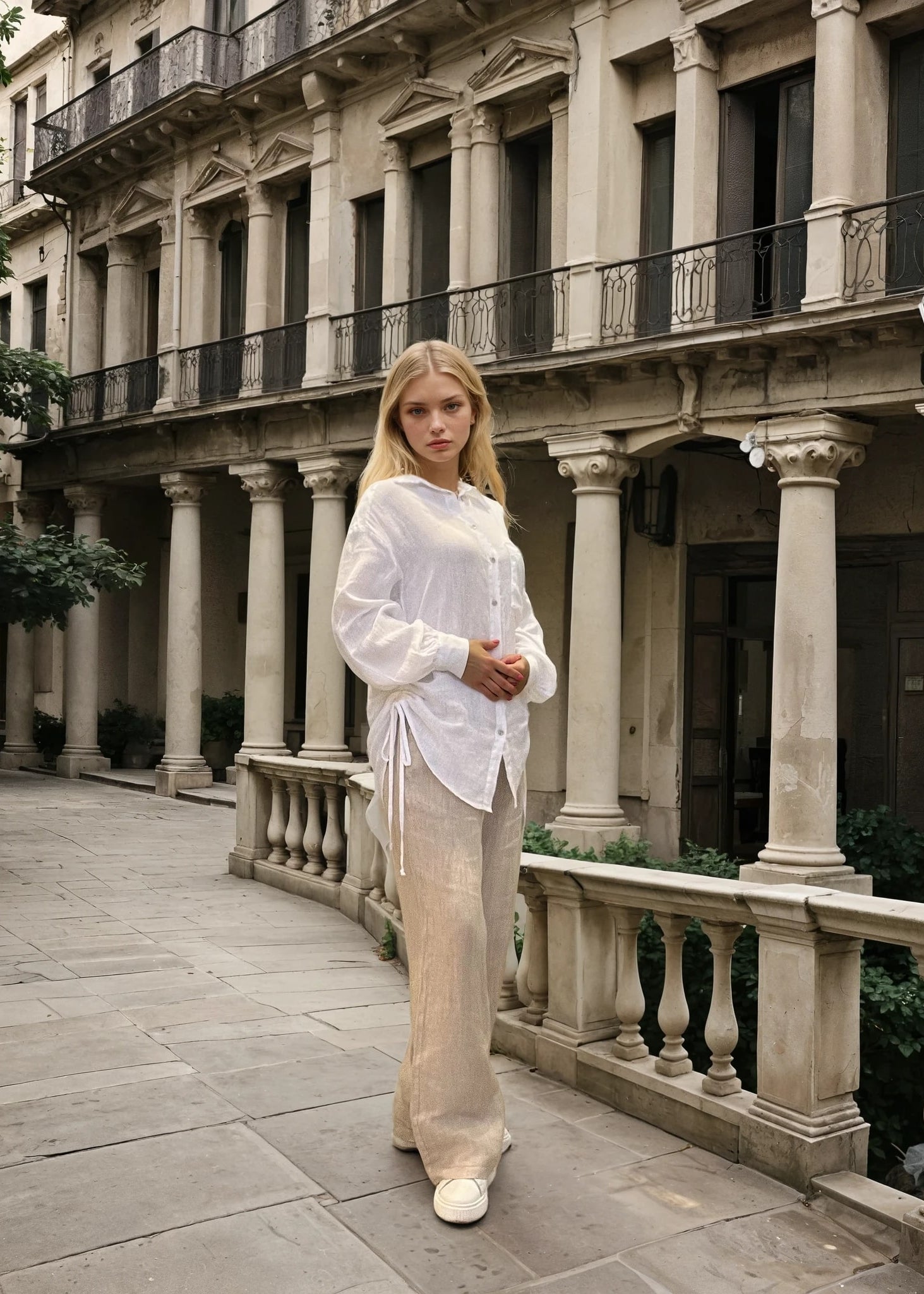 MAPP TIE LIN SHIRT LINEN 10 WHITE