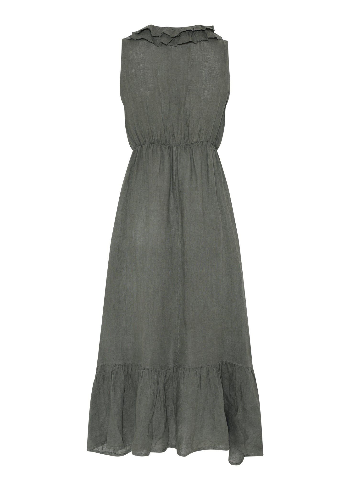 MAPP TINA FRILL DRESS LINEN 645 SALVIE