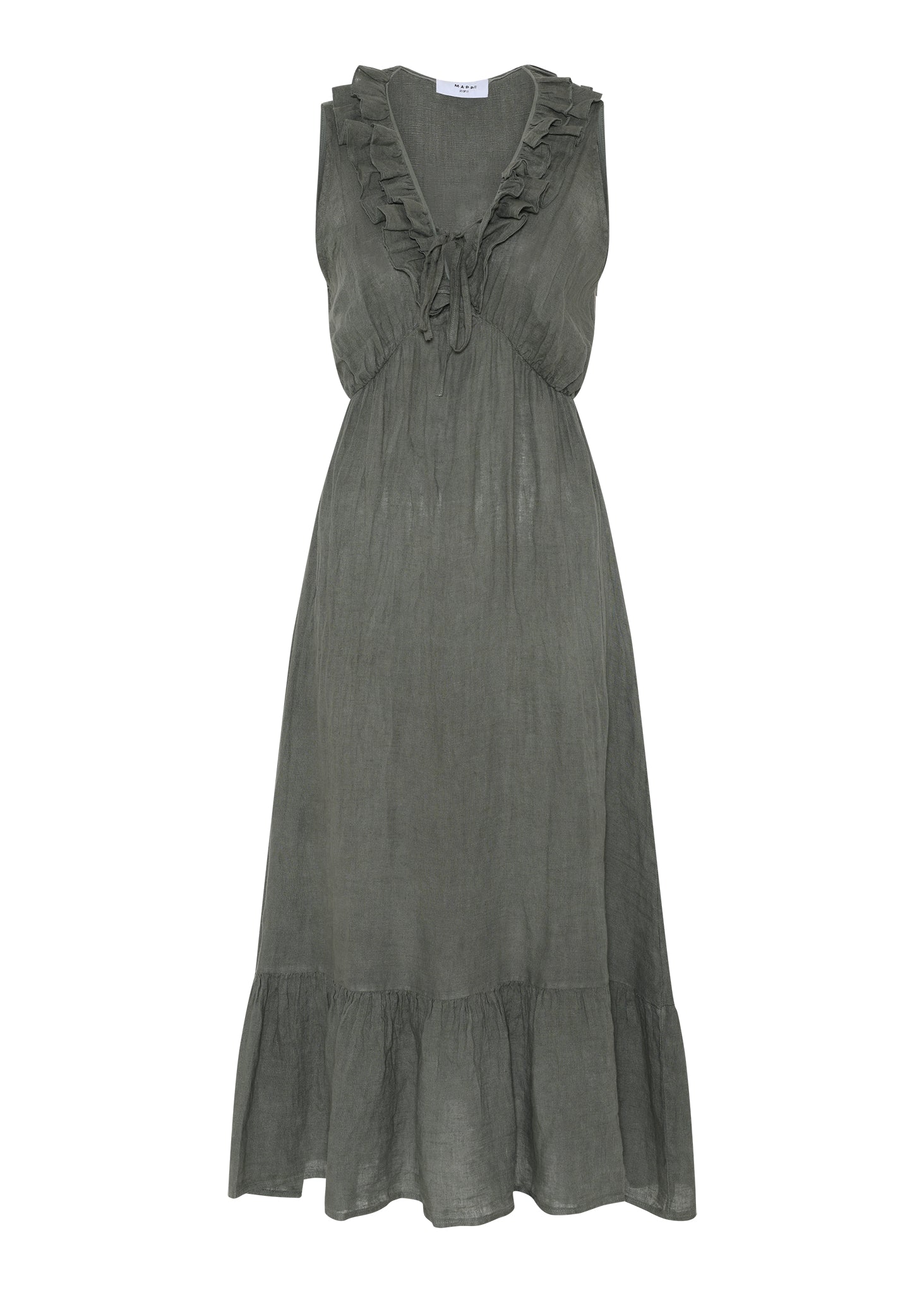 MAPP TINA FRILL DRESS LINEN 645 SALVIE