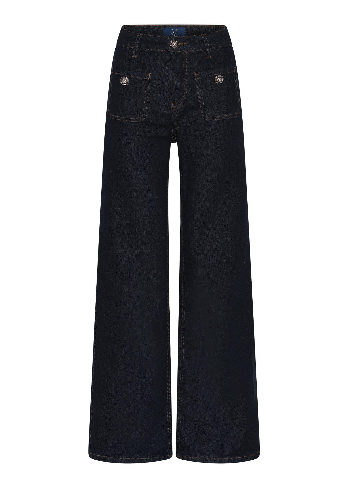 M JEANS Thea Wide Denim Jeans DENIM/TWILL 98 DARK BLUE