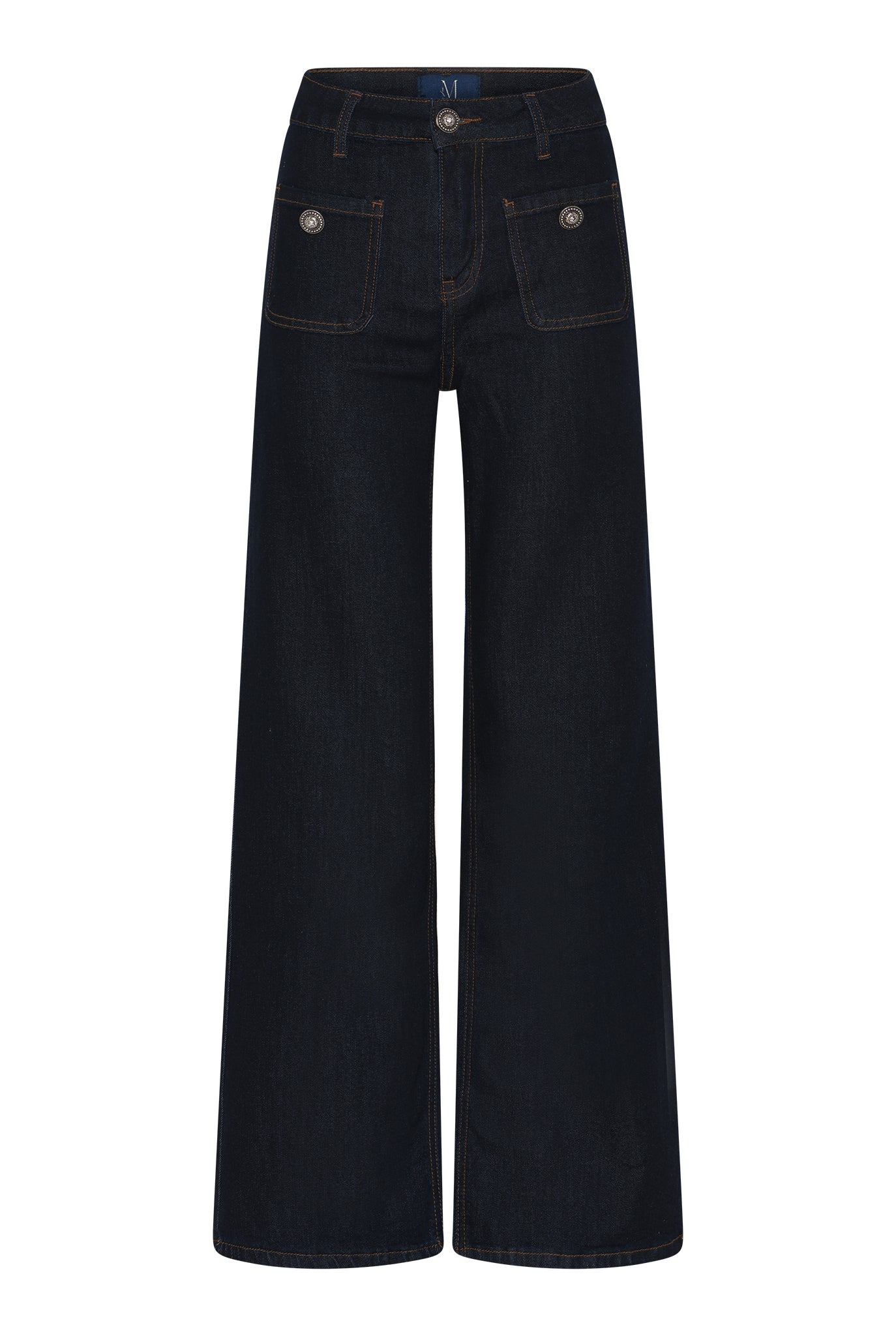 M JEANS Thea Wide Denim Jeans DENIM/TWILL 98 DARK BLUE