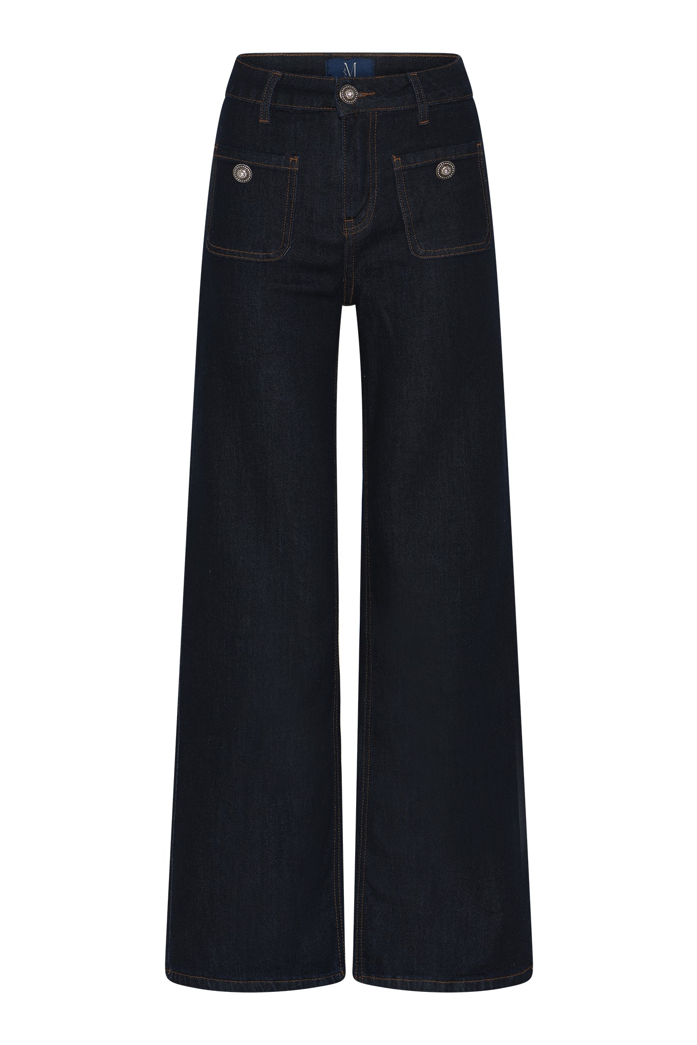 M JEANS Thea Wide Denim Jeans DENIM/TWILL 98 DARK BLUE