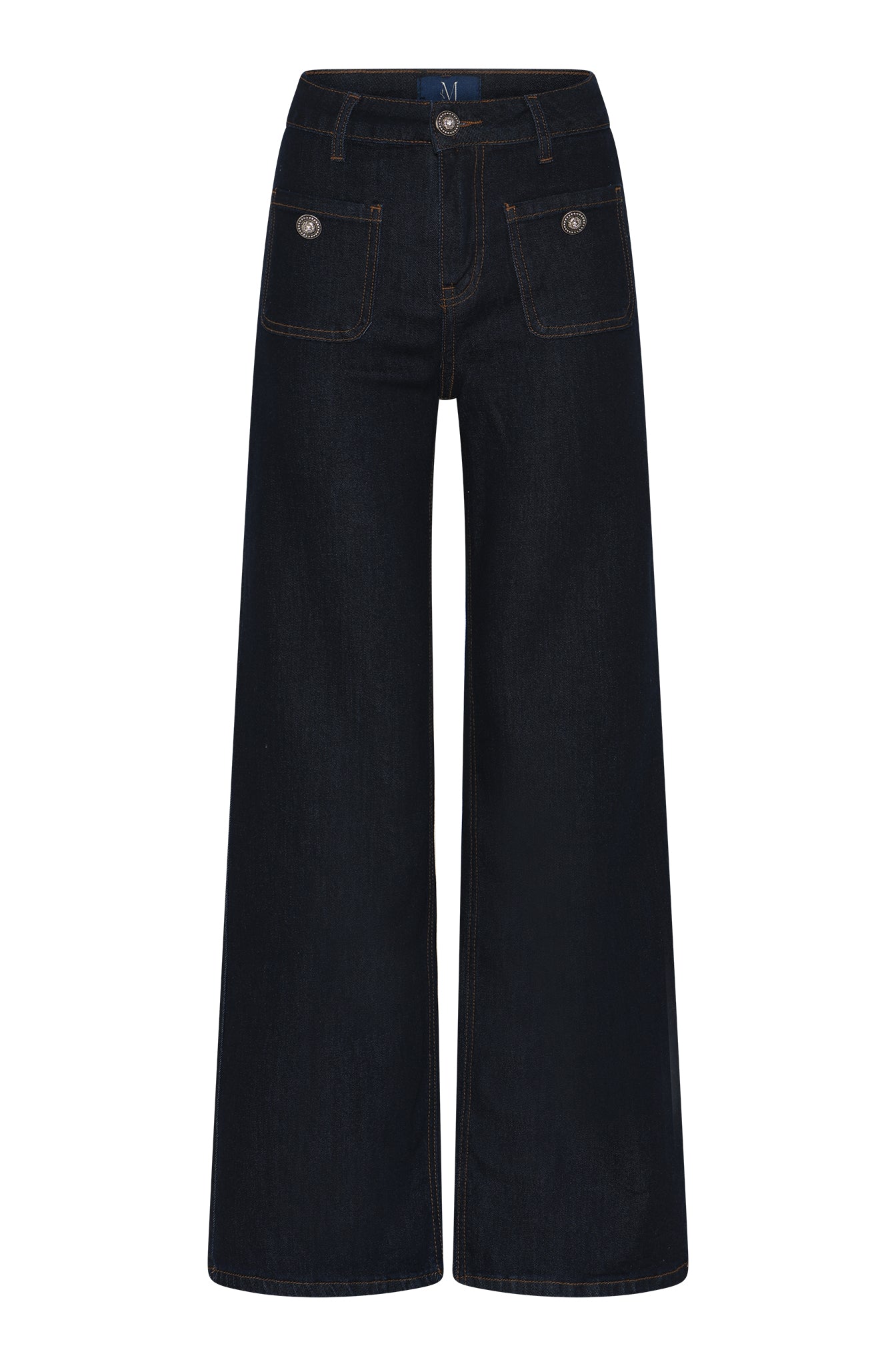 M JEANS Thea Wide Denim Jeans DENIM/TWILL 98 DARK BLUE